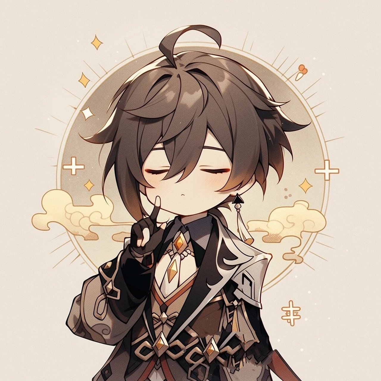 原神头像|钟离 当钟老爷子开始卖萌 这谁顶得住啊