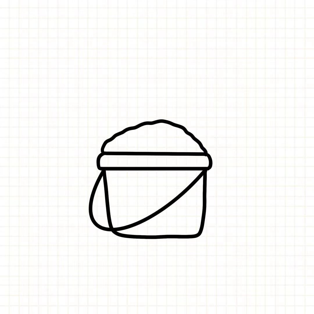 简笔画教程,挖沙桶