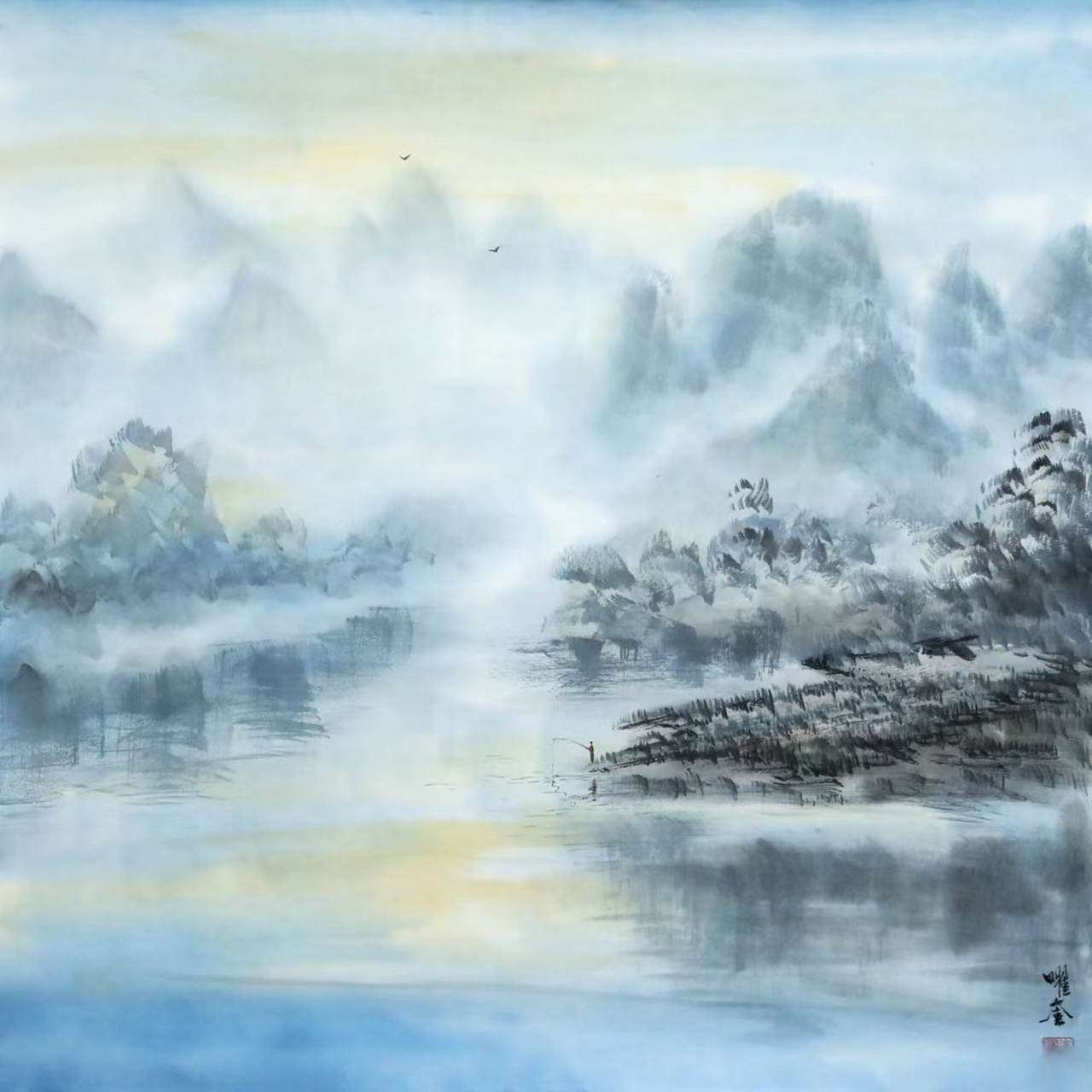 画家朱曜奎精品国画山水画#书画##国画