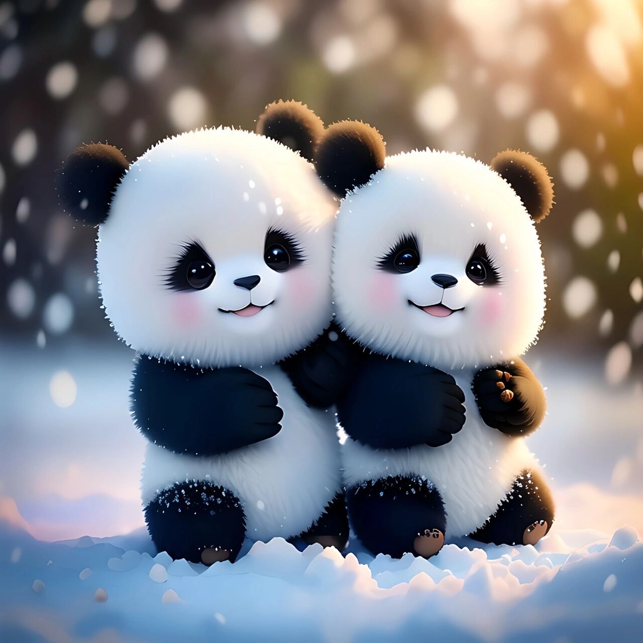 熊猫家族头像高清图片