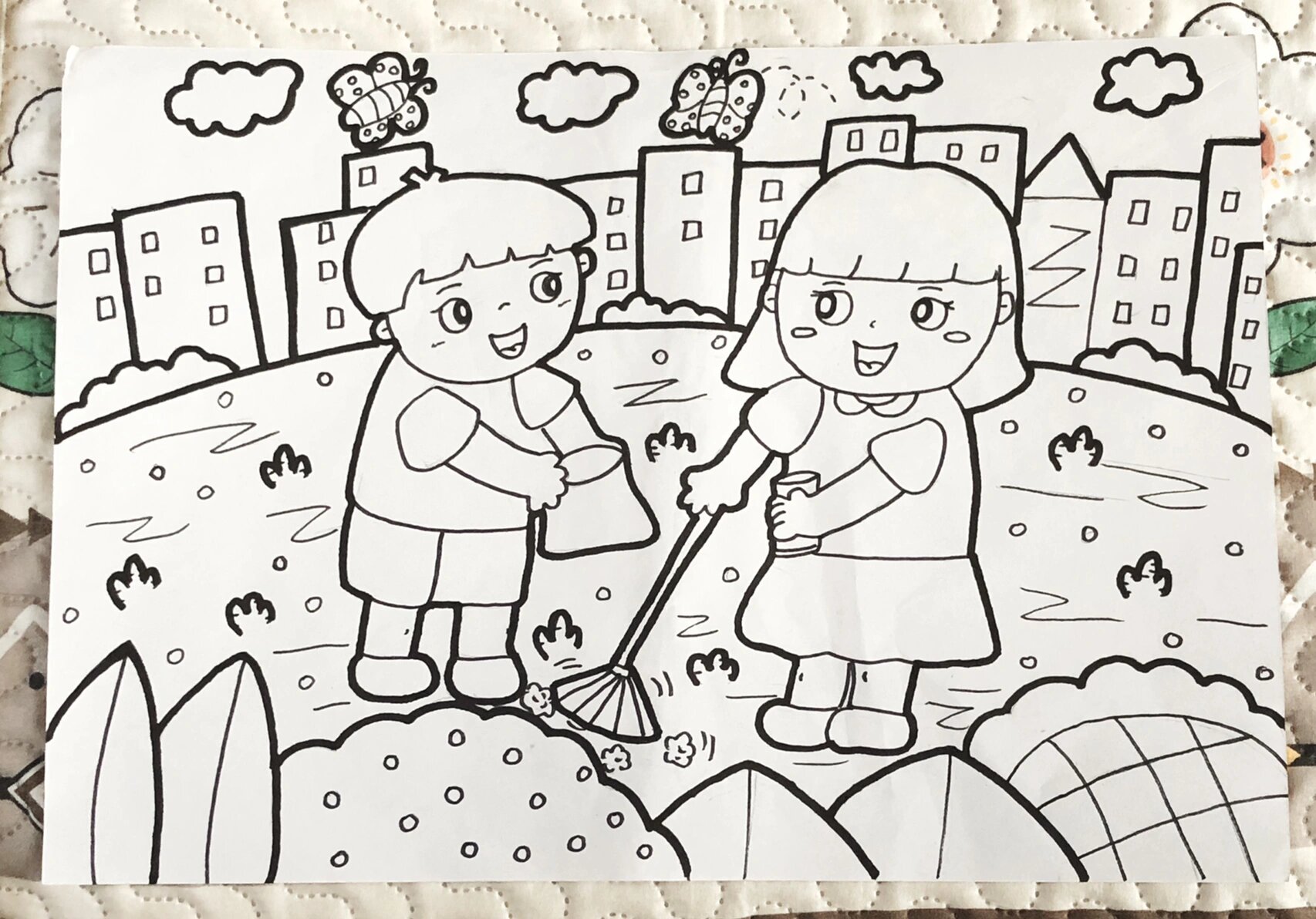 《保护环境》《我是小小清洁工》《爱护环境》等主题简笔画通用 原创