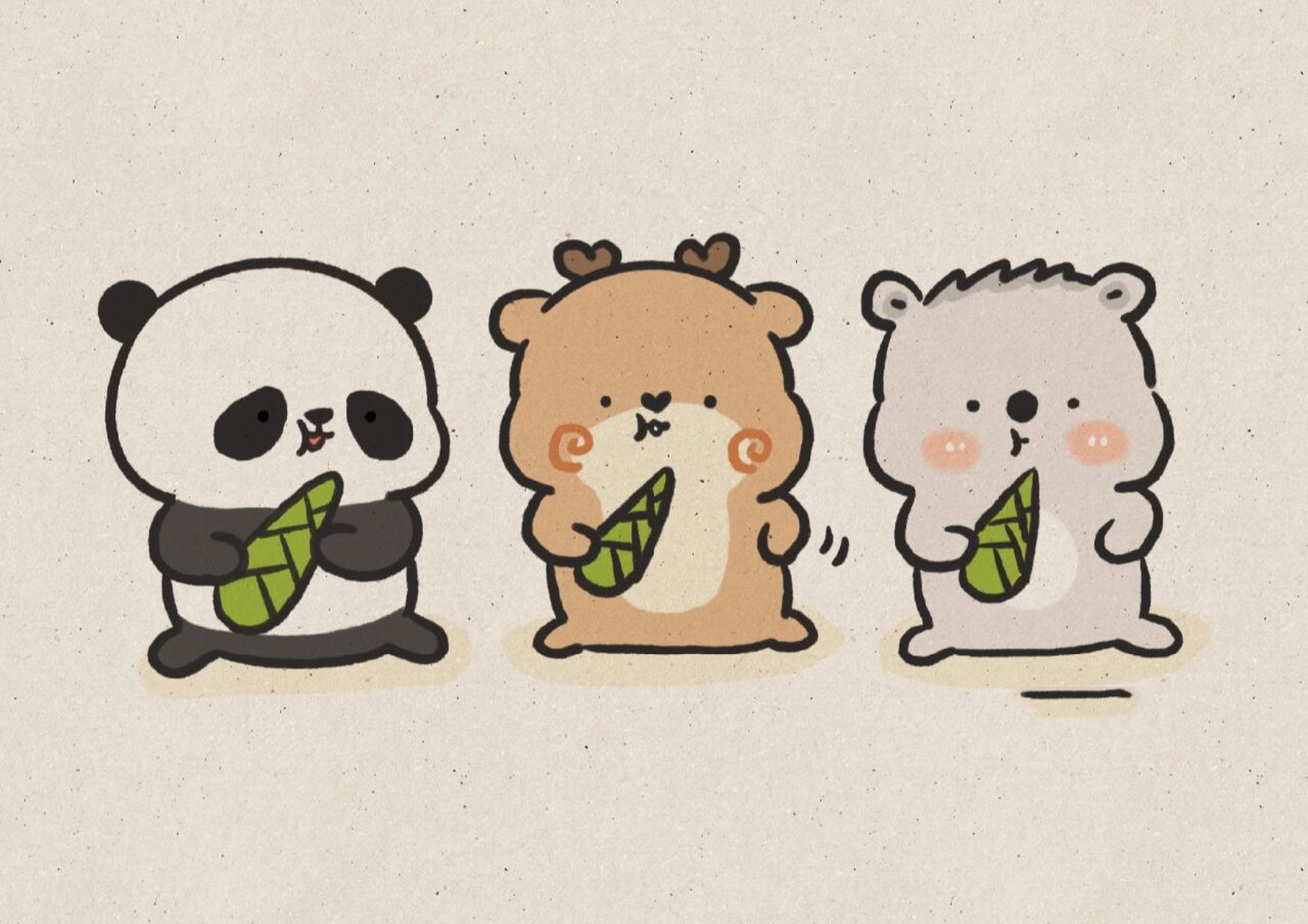 小贝简笔画-熊猫 上次去成都遗憾没有看成大熊猫 因为去大熊猫繁育