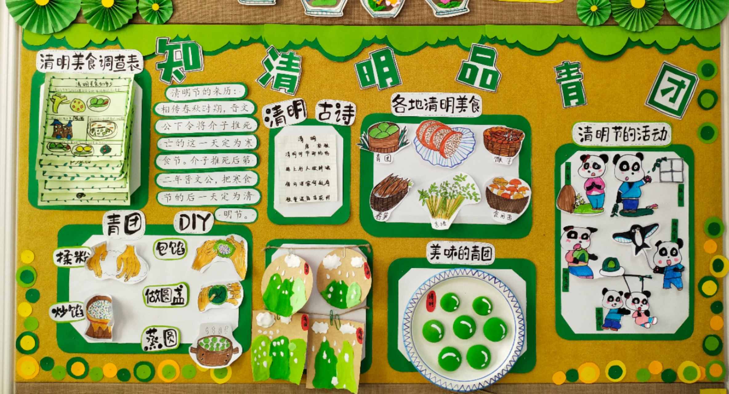 幼儿园主题墙 清明节主题墙