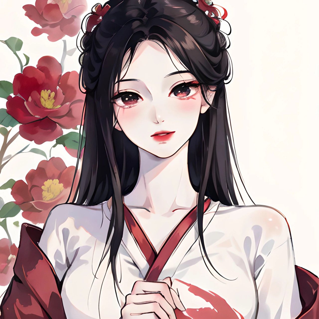 新作  | 红色汉服女神头像,倾情于华服之美 些红色汉服头像,每一个都