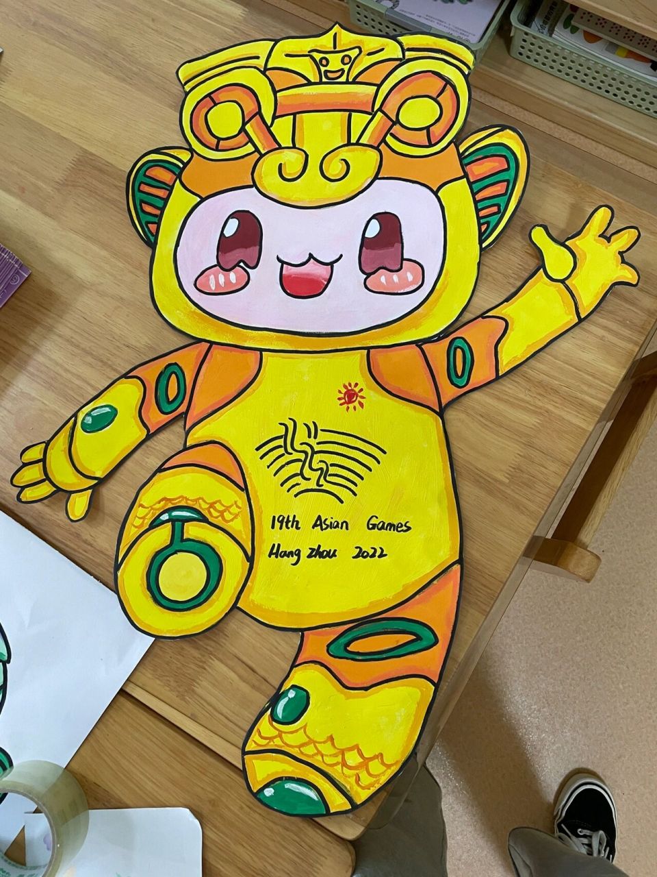 杭州亚运吉祥物 杭州亚运会吉祥物宸宸,琮琮,莲莲琮琮是自己上色的 没