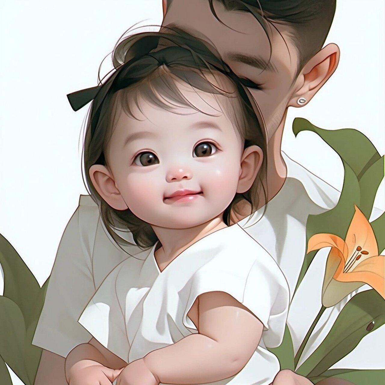 头像|女儿奴爸爸和女宝宝头像 各种各样的爸爸,戴眼镜的,留小胡子的