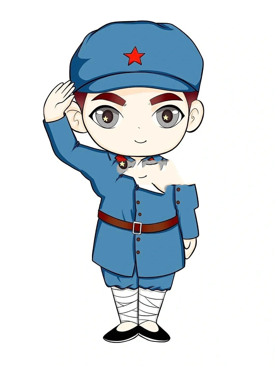 国庆环创小红军