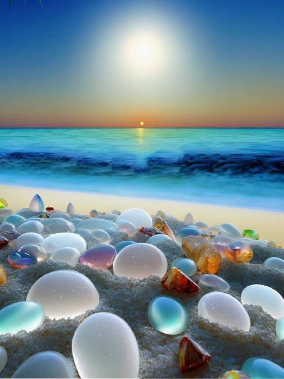 美丽的玻璃海滩92  美国9694玻璃海滩,拥有梦幻,糖果色川世界上