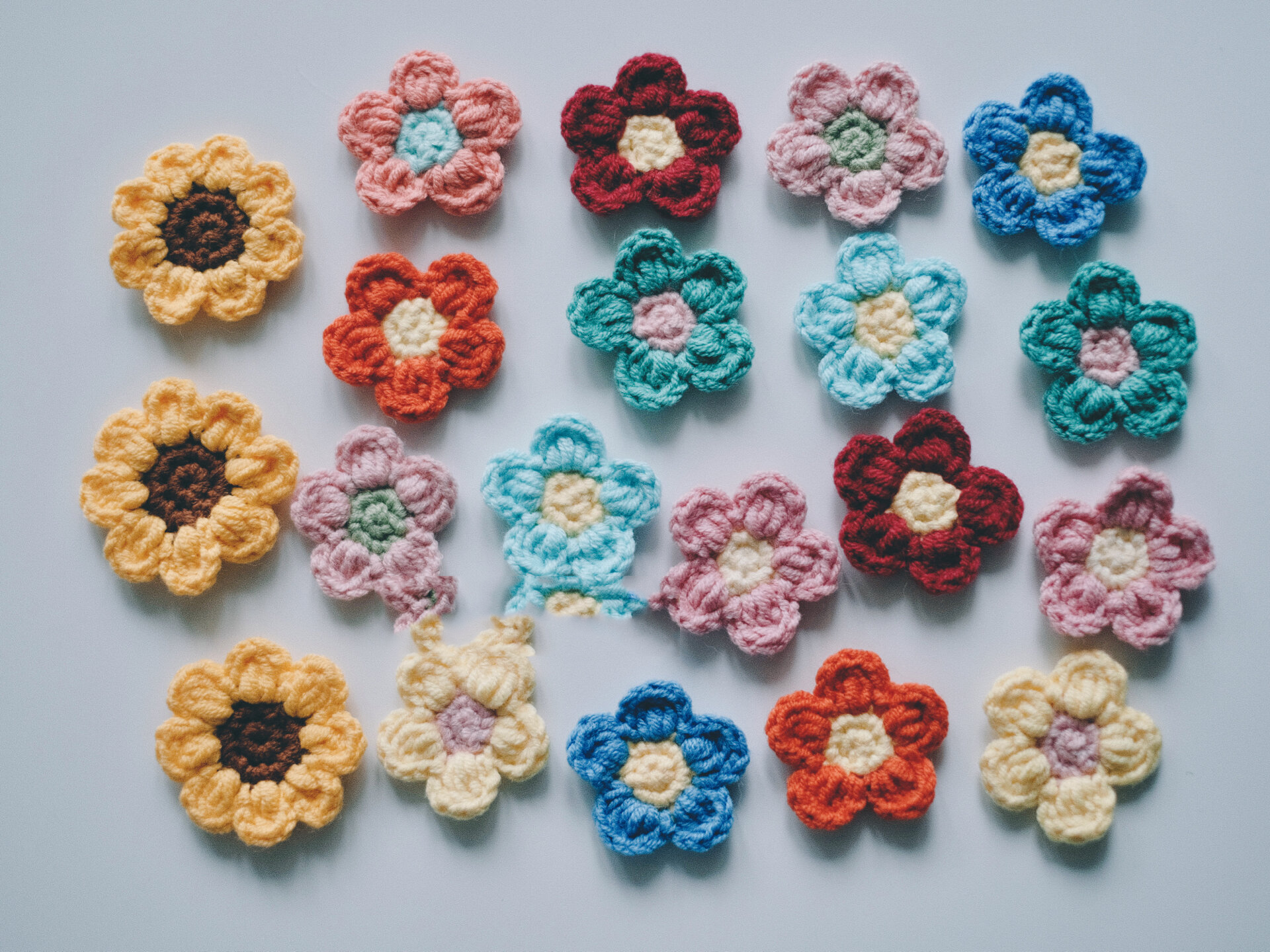 钩针🧶编织 五瓣花朵