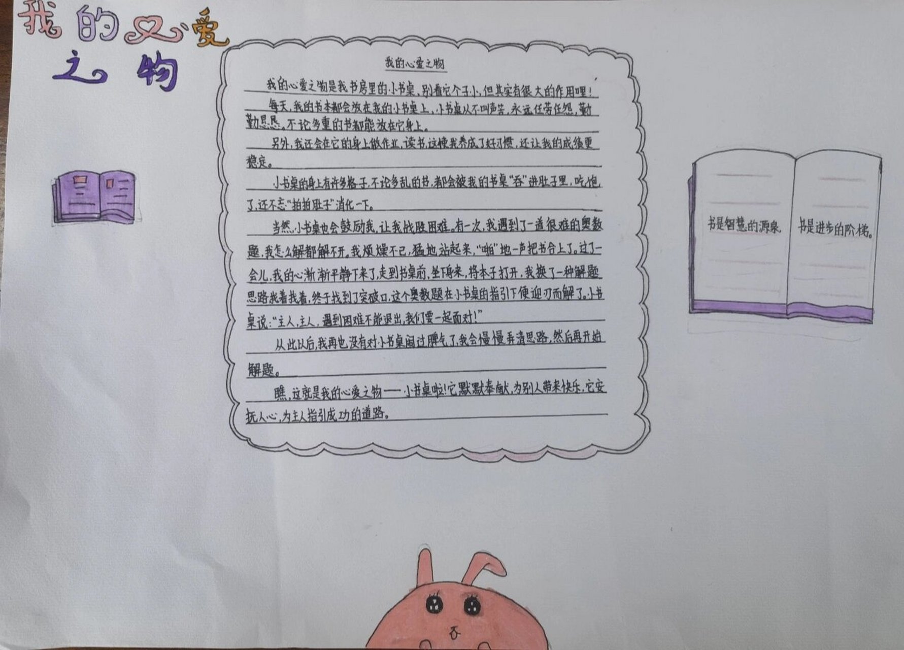 我的心爱之物手抄报(1) 97第一单元学习结束,孩子们"我的心爱之物"