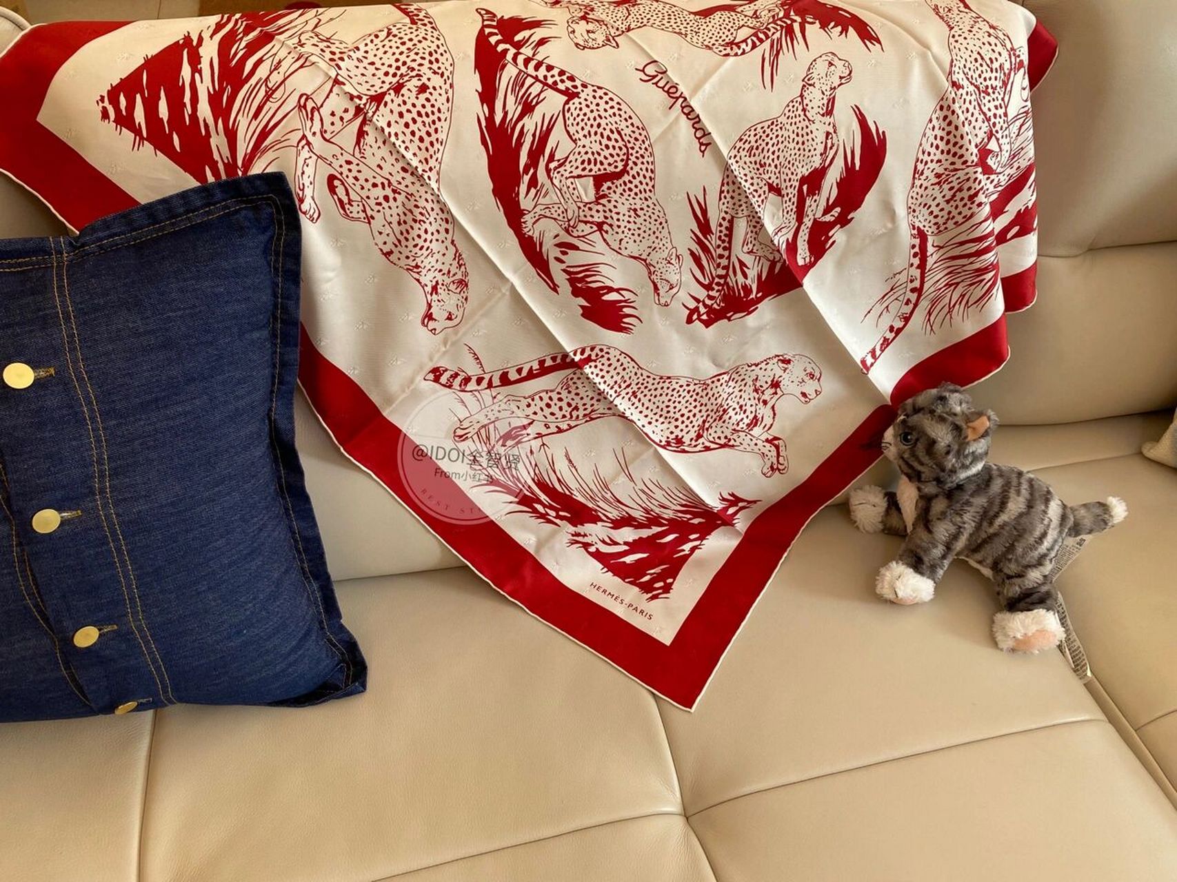 731590hermes爱马仕丝巾 猎豹 暗纹绝版工艺 7315主题