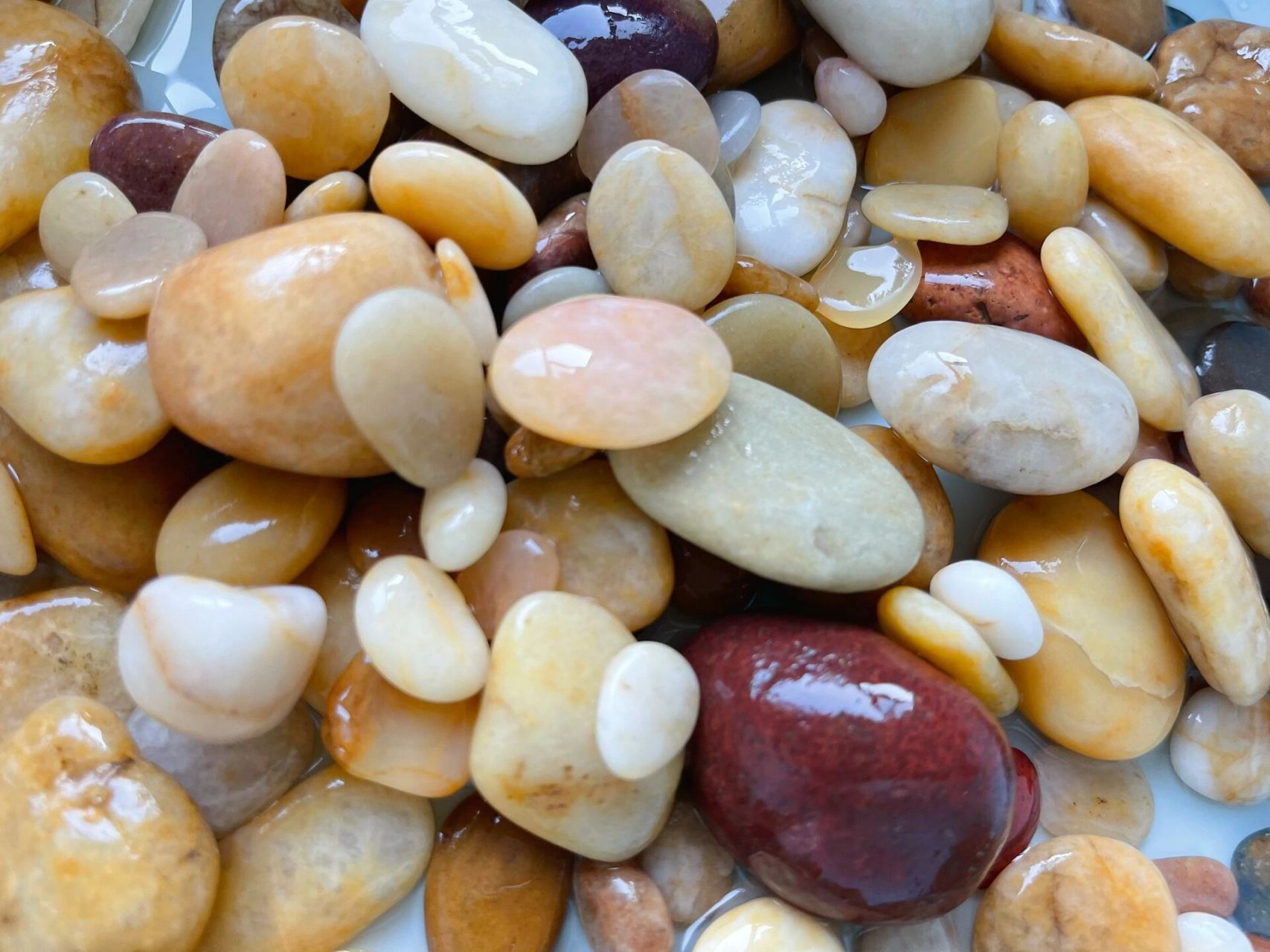 威海荣成那香海 捡到的石头,太漂亮了 透亮透亮的小石头,好喜欢!