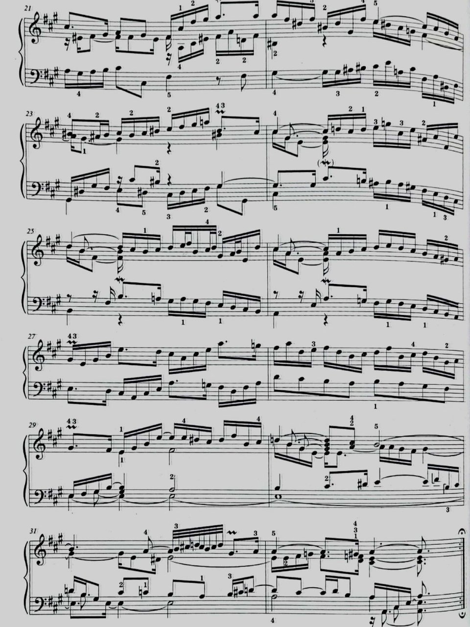 古典曲谱‖巴赫 巴赫‖英国组曲  第一组  a大调  阿勒曼德(allemande