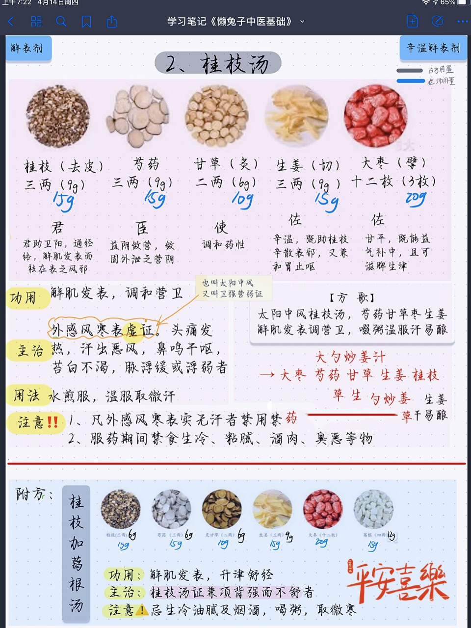 中医基础(懒兔子)|方剂应用介绍-解表药2 辛温解表药2:桂枝汤(万方之