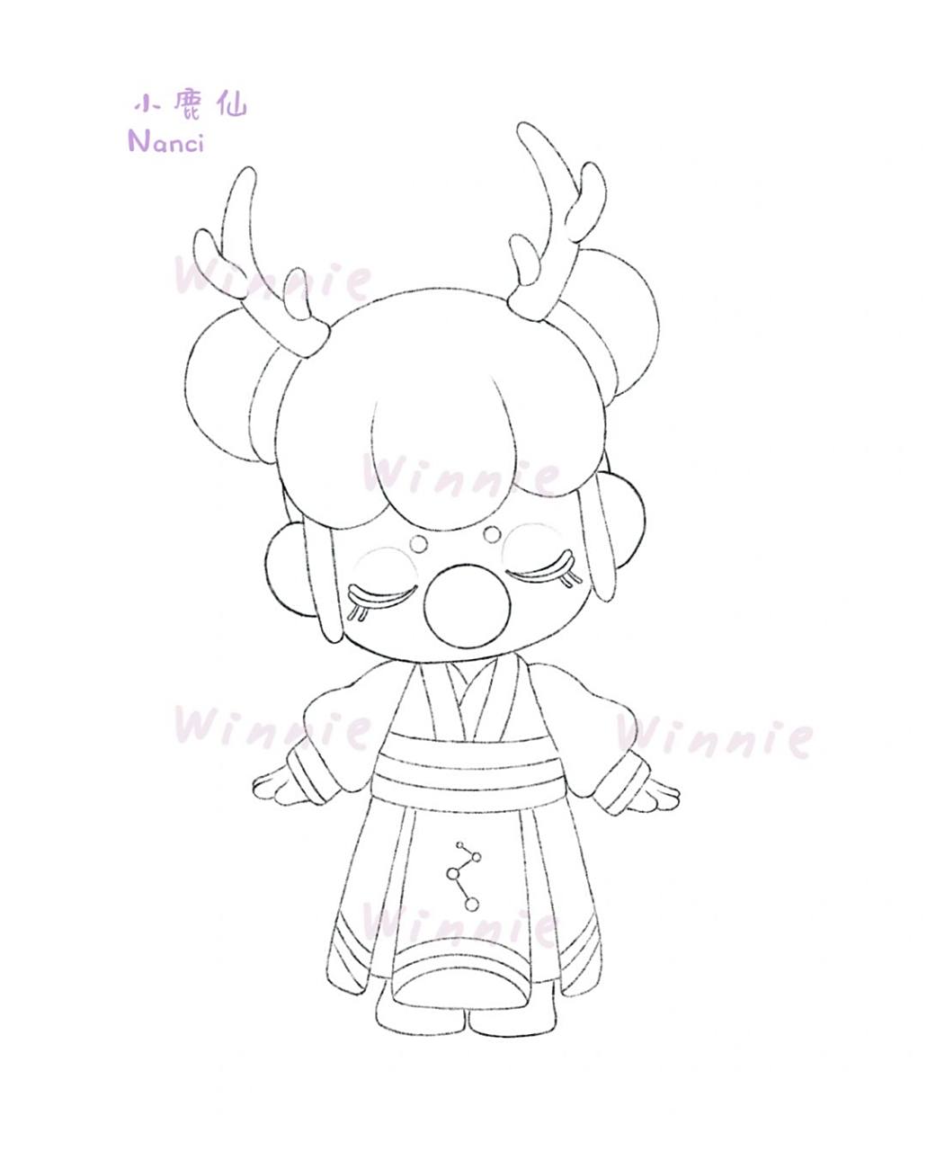 【手绘彩铅盲盒】nanci林深不知处-小鹿仙 老规矩:完整绘画过程视频在