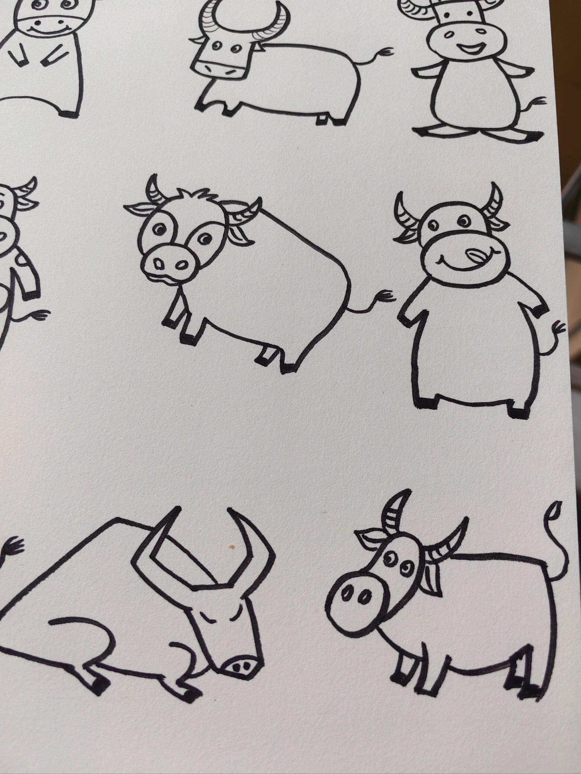 牛简笔画合集