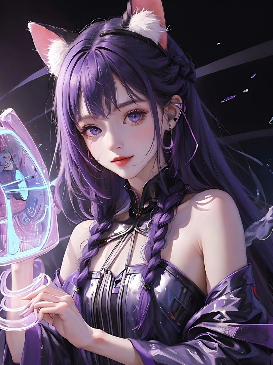 09赛博朋克|今天是紫色系的电竞少女9006 今晚又emo了,想了很多