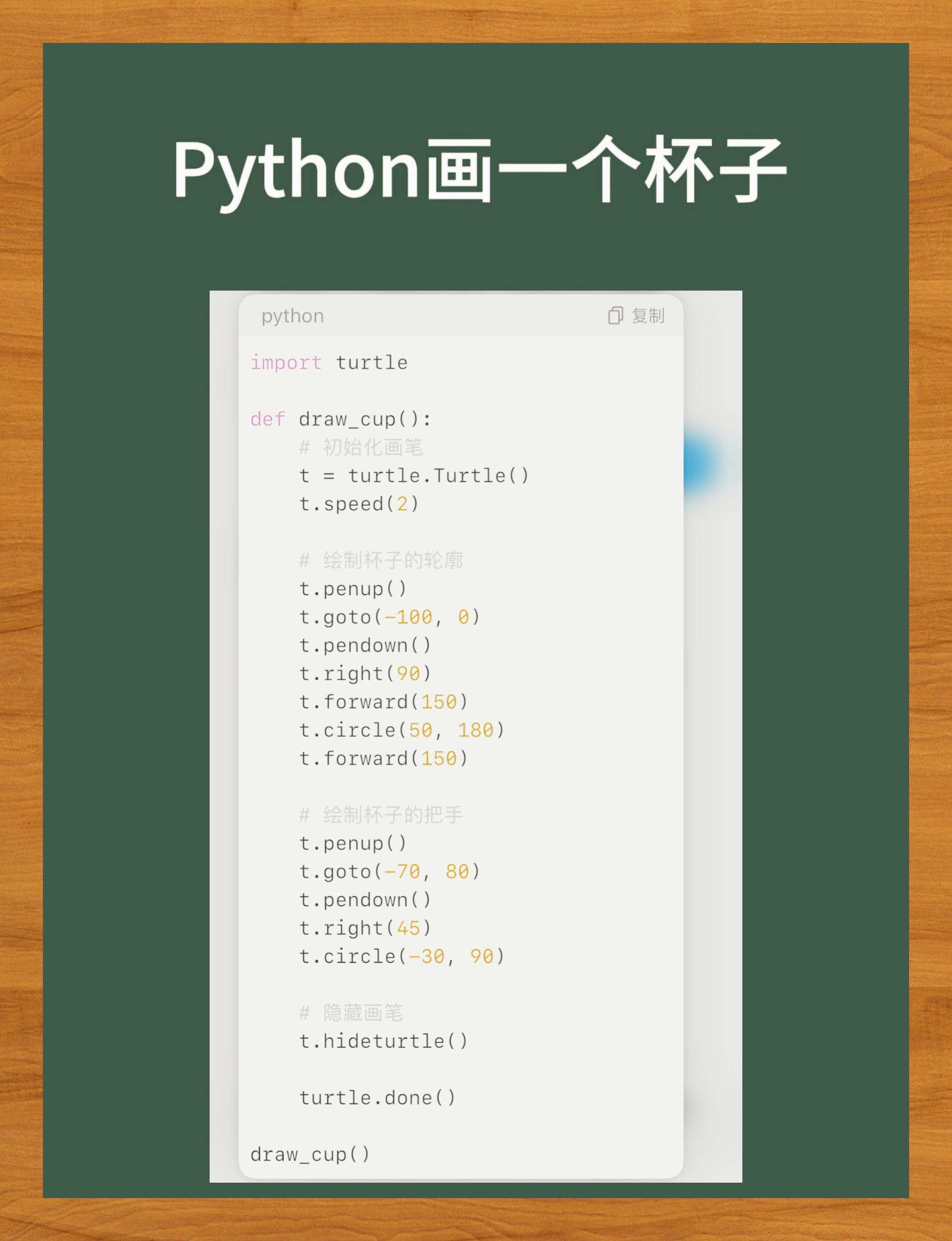 python绘制杯子图案