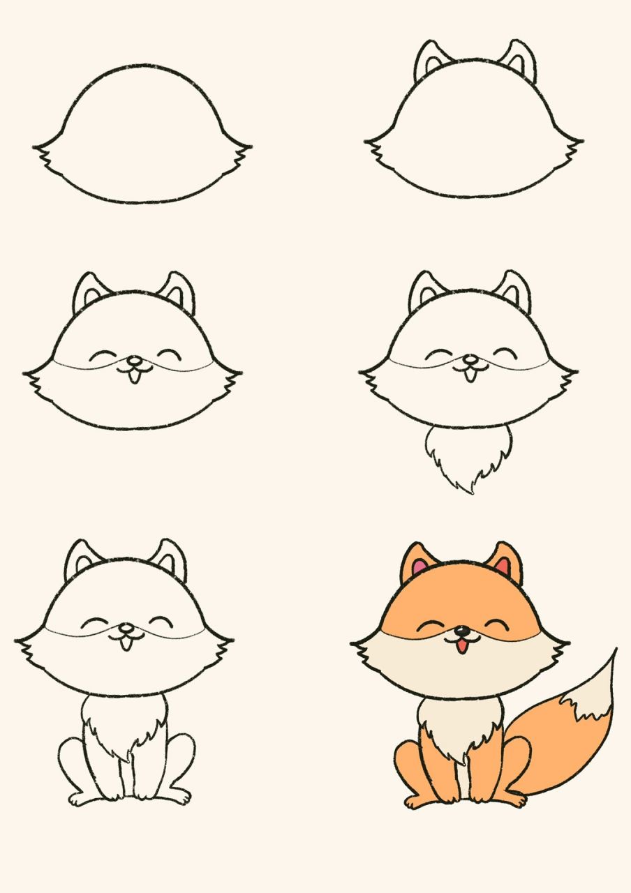 78狐狸 狐狸简笔画绘画过程