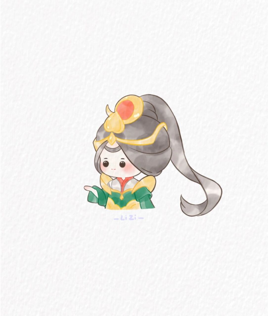 手绘简笔画|来个女娲 (附教程) 女娲的新皮肤好好看啊,而且海报超级美