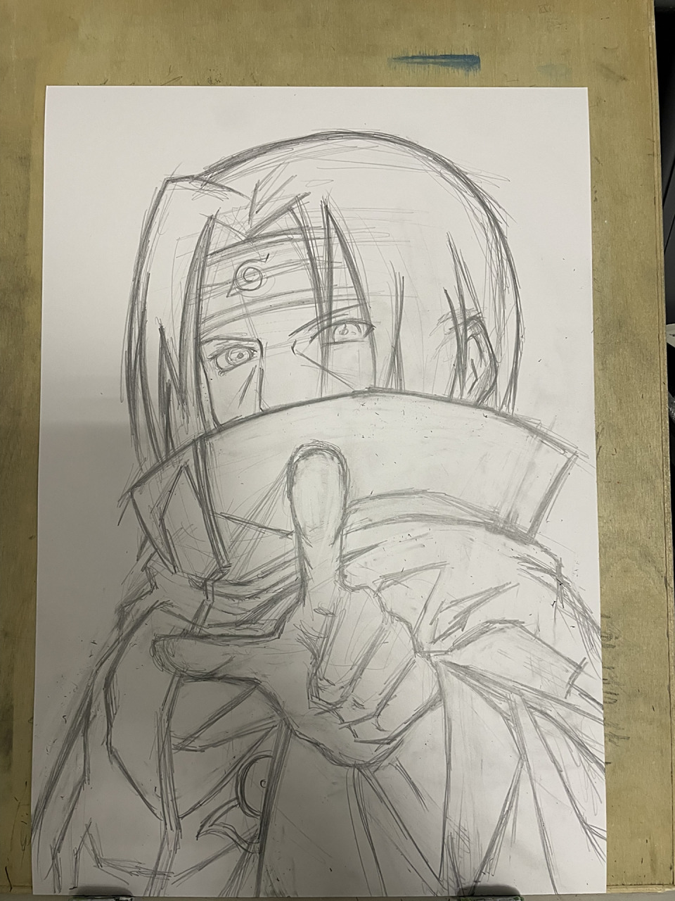 火影第六幅 鼬神来了 线稿步骤图 求指导 求指导求指导.