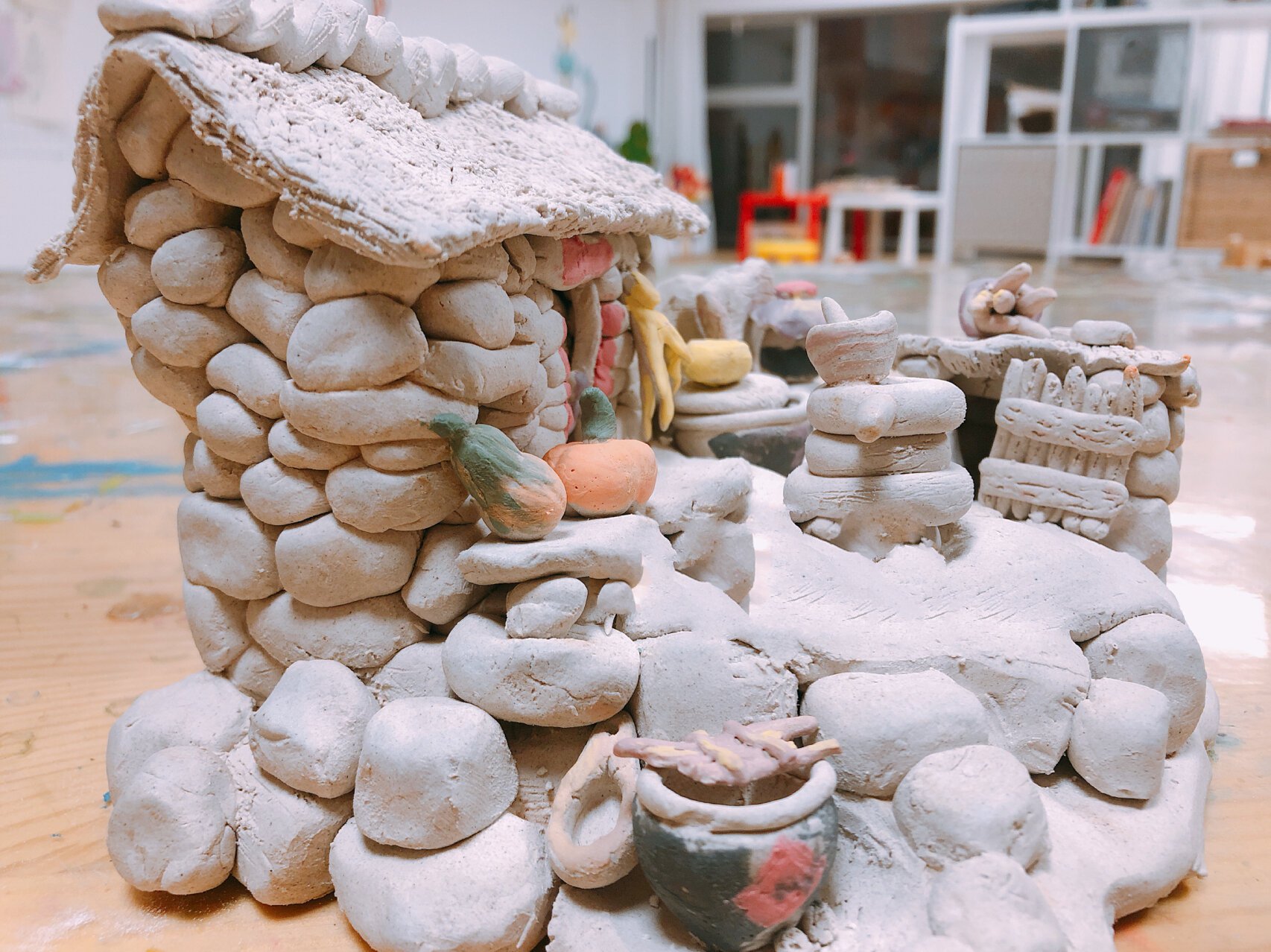 陶艺制作——一组老房子作品