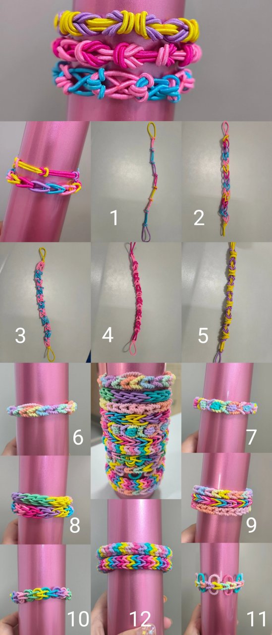 拇指皮筋手链的十二款编法