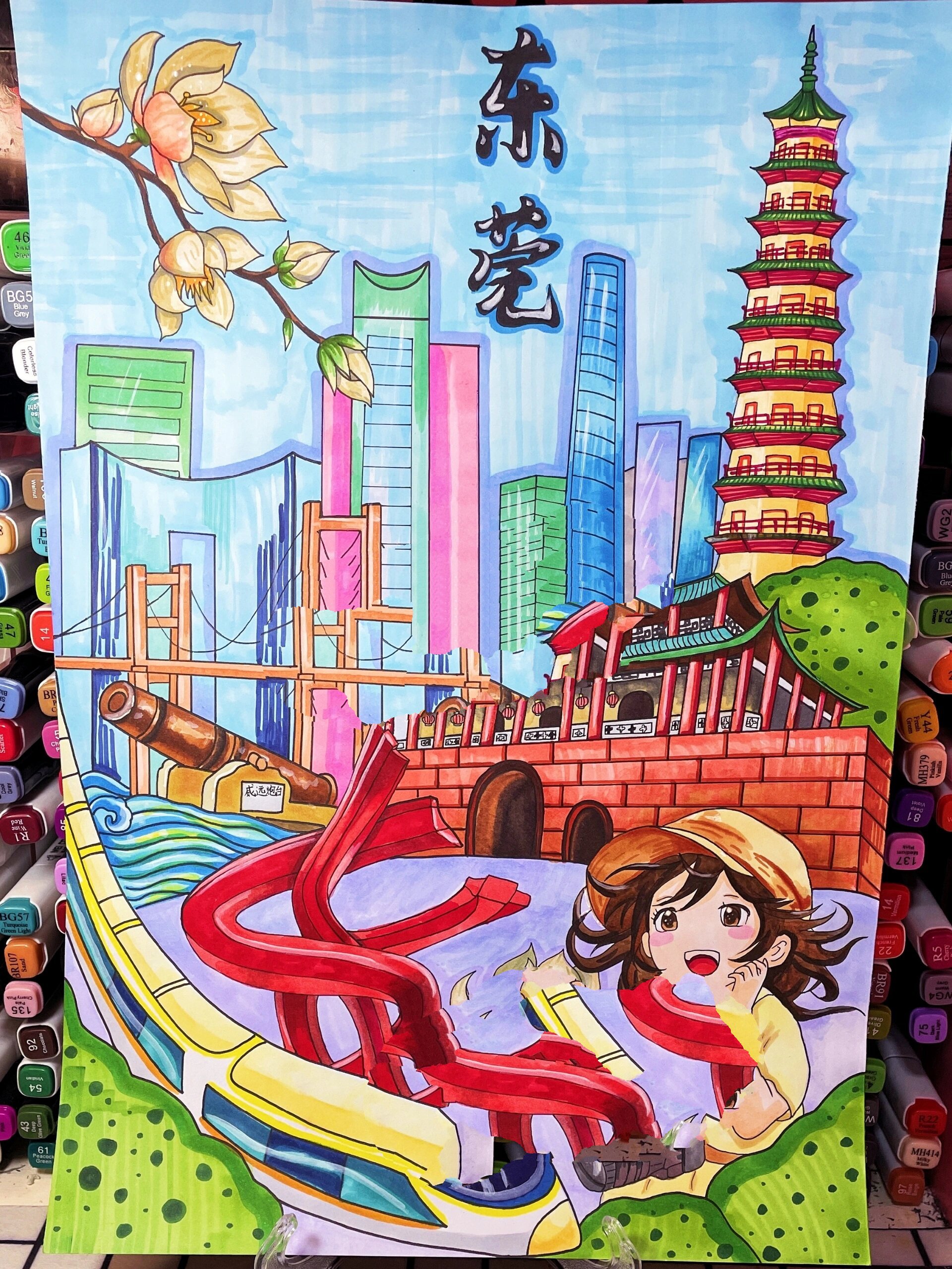 美丽家乡主题画分享/一等奖 美丽家乡主题画/各类主题画,手抄报原创