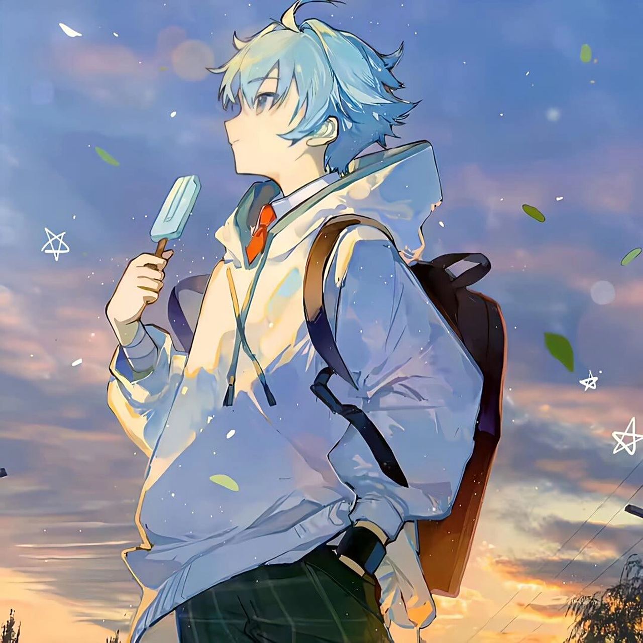 秋冬阳光明朗动漫男生头像 图片为网络找图,非原创