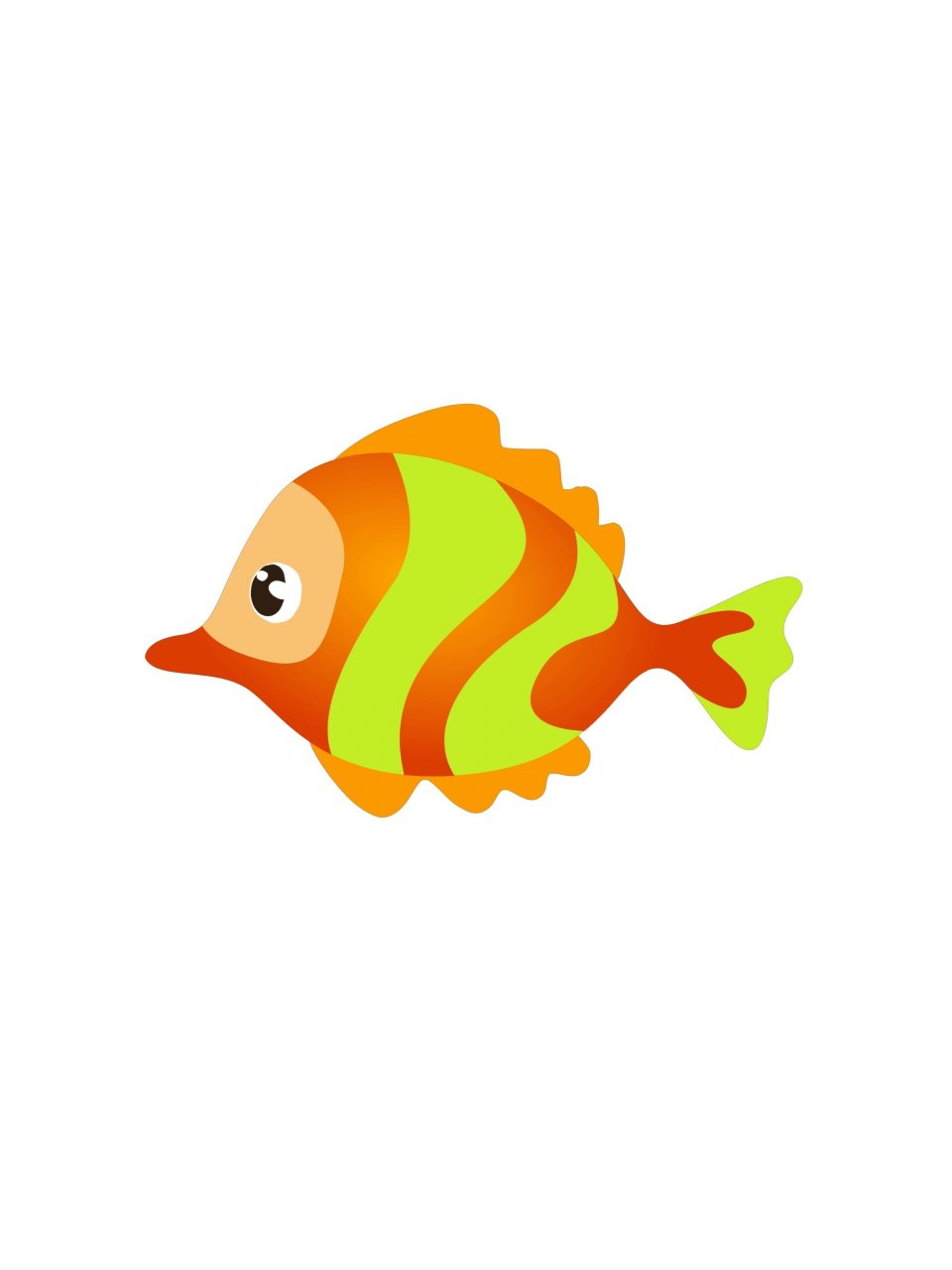 简笔画‖海洋鱼类彩绘插画免抠素材① 95959595 暑假肯定有