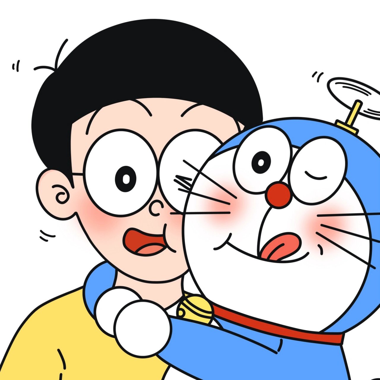 情侣头像|和大雄抱抱贴贴76615 ·自画头像 ·要和喜欢的人多多