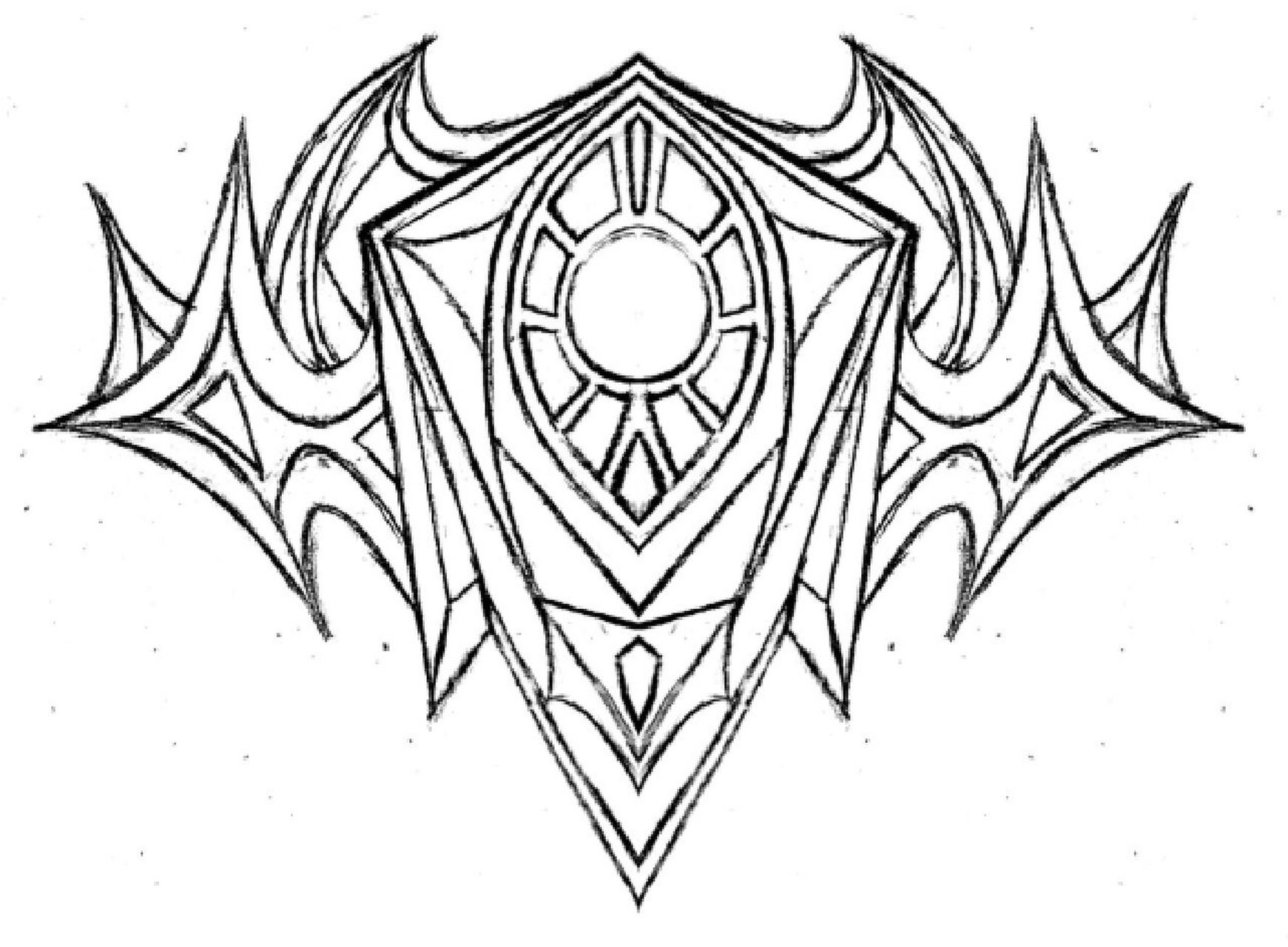 自设魂骨手稿(4) 图一是最终手稿,图二是草稿,图三图四是原动漫里的两