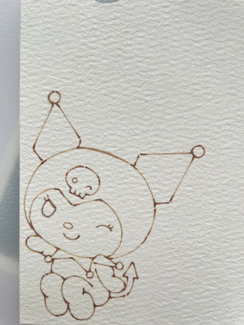 自制书签92钢笔淡彩库洛米|超简单画法 是不是你们喜欢的库洛米呀!