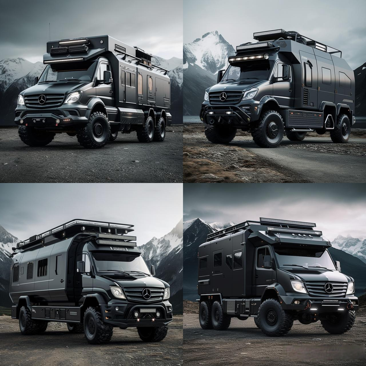 每天一套ai房车畅想,奔驰越野房车底盘延展一下 让ai触手可及房车越野