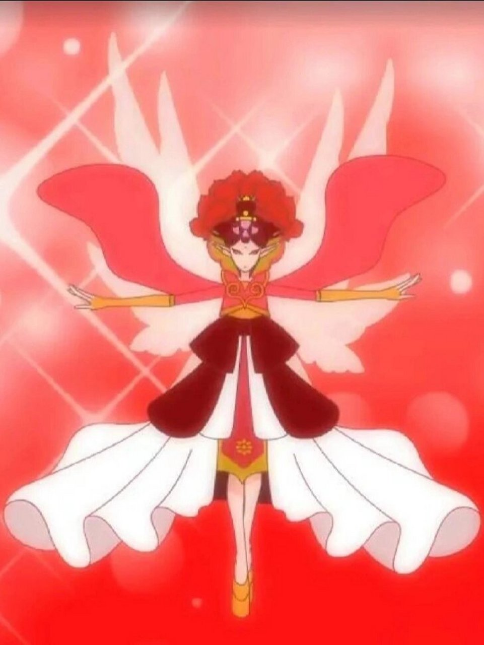 牡丹花精灵王如意初始,黑化,形态形态