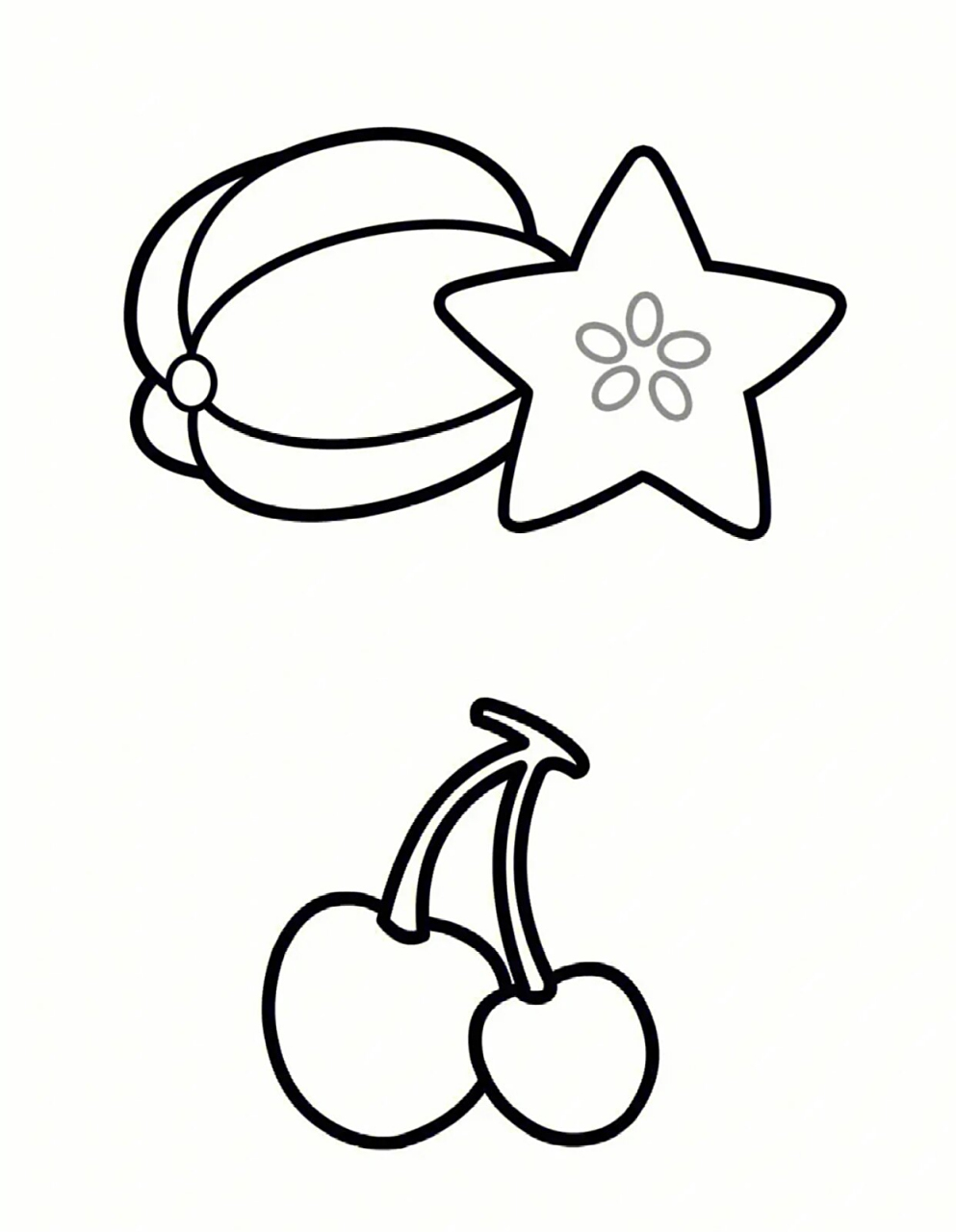 小班水果简笔画 小班水果简笔画,可以直接打印使用让幼儿填色.