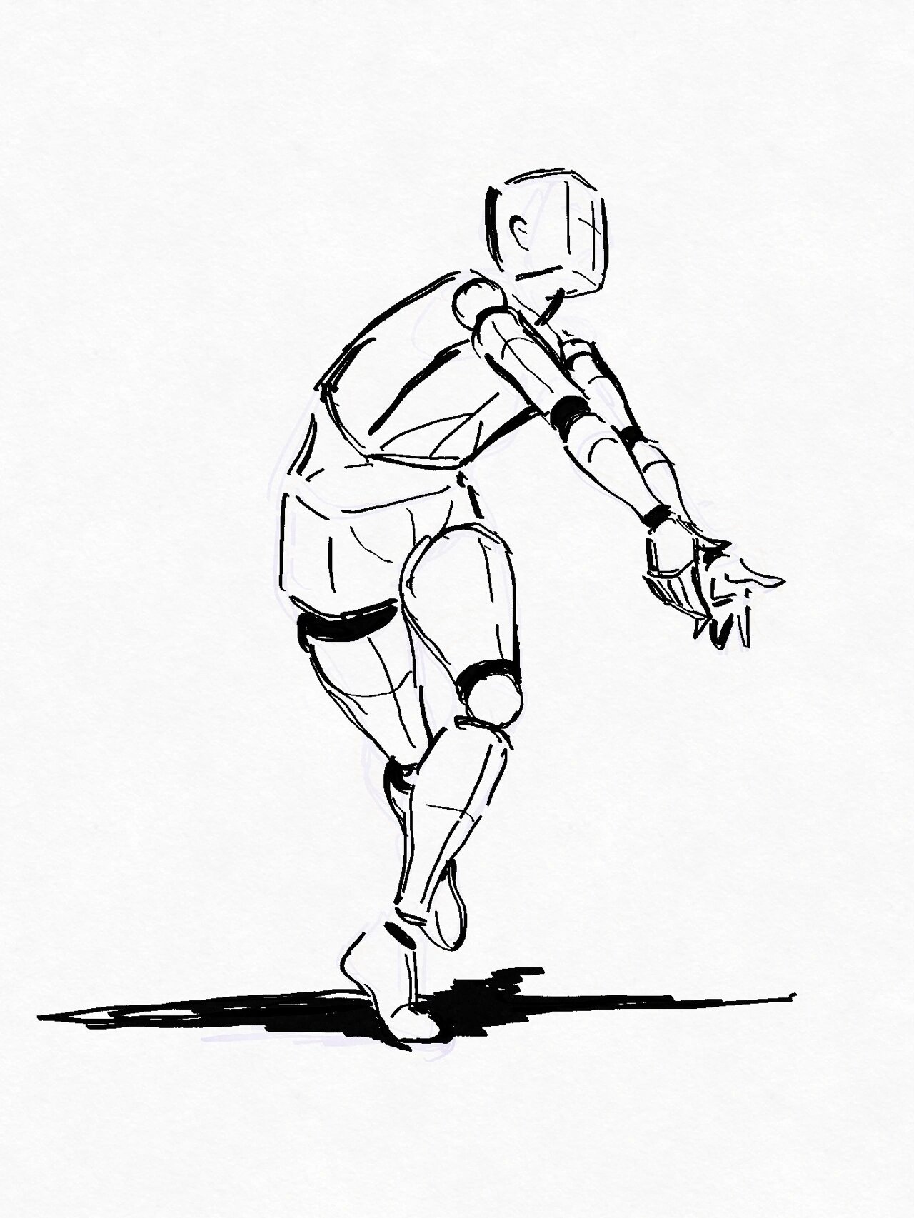 方块人动态速写