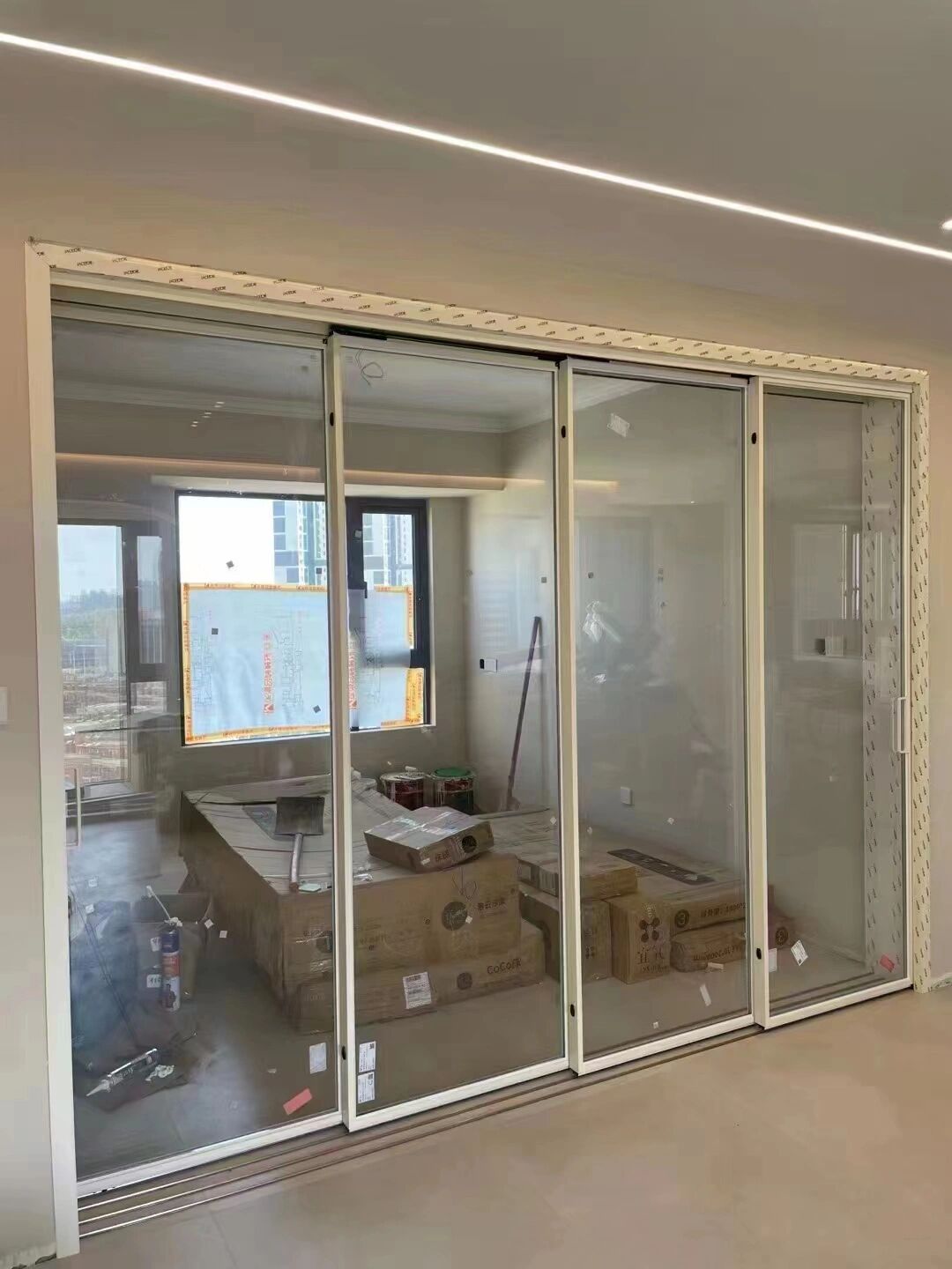 极窄门只需498每平 498元一平方,极窄三联动滑门.厨房滑门,移门 16×3