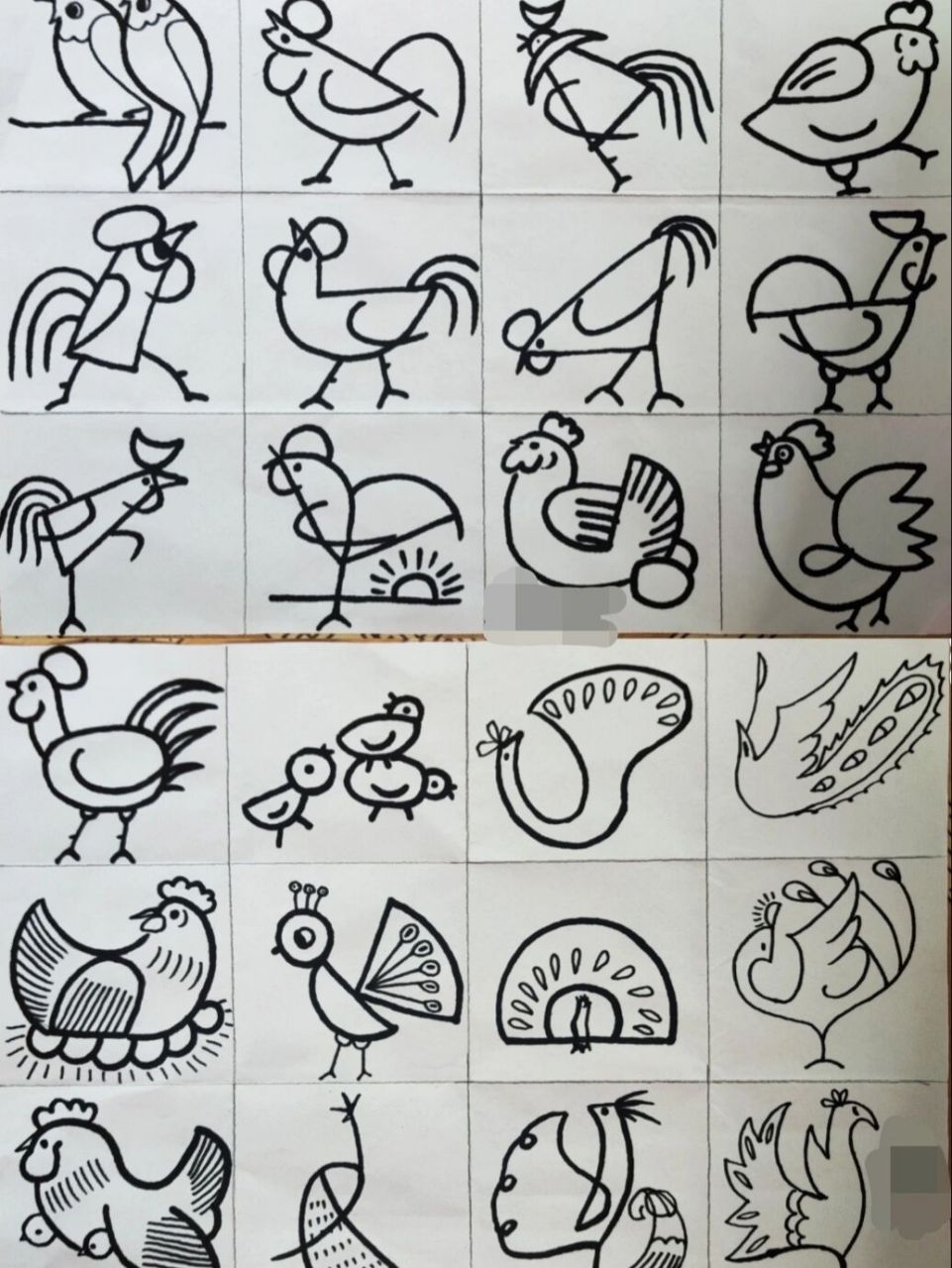 简笔画 禽鸟类08 禽鸟类动物简笔画