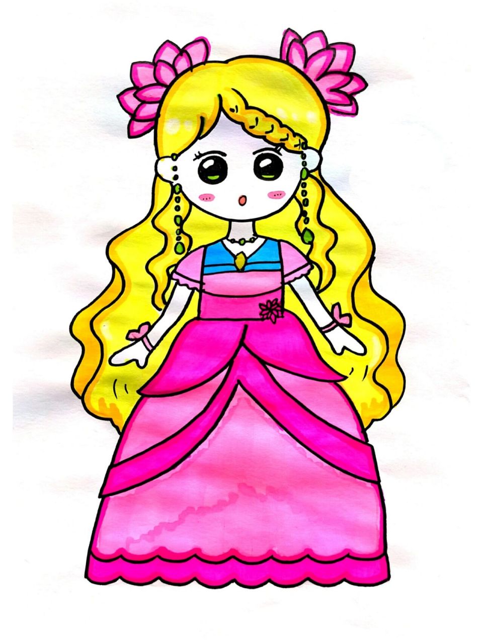 生命之母灵公主简笔画 生命之母灵公主简笔画,斗罗大陆主题简笔画卡通