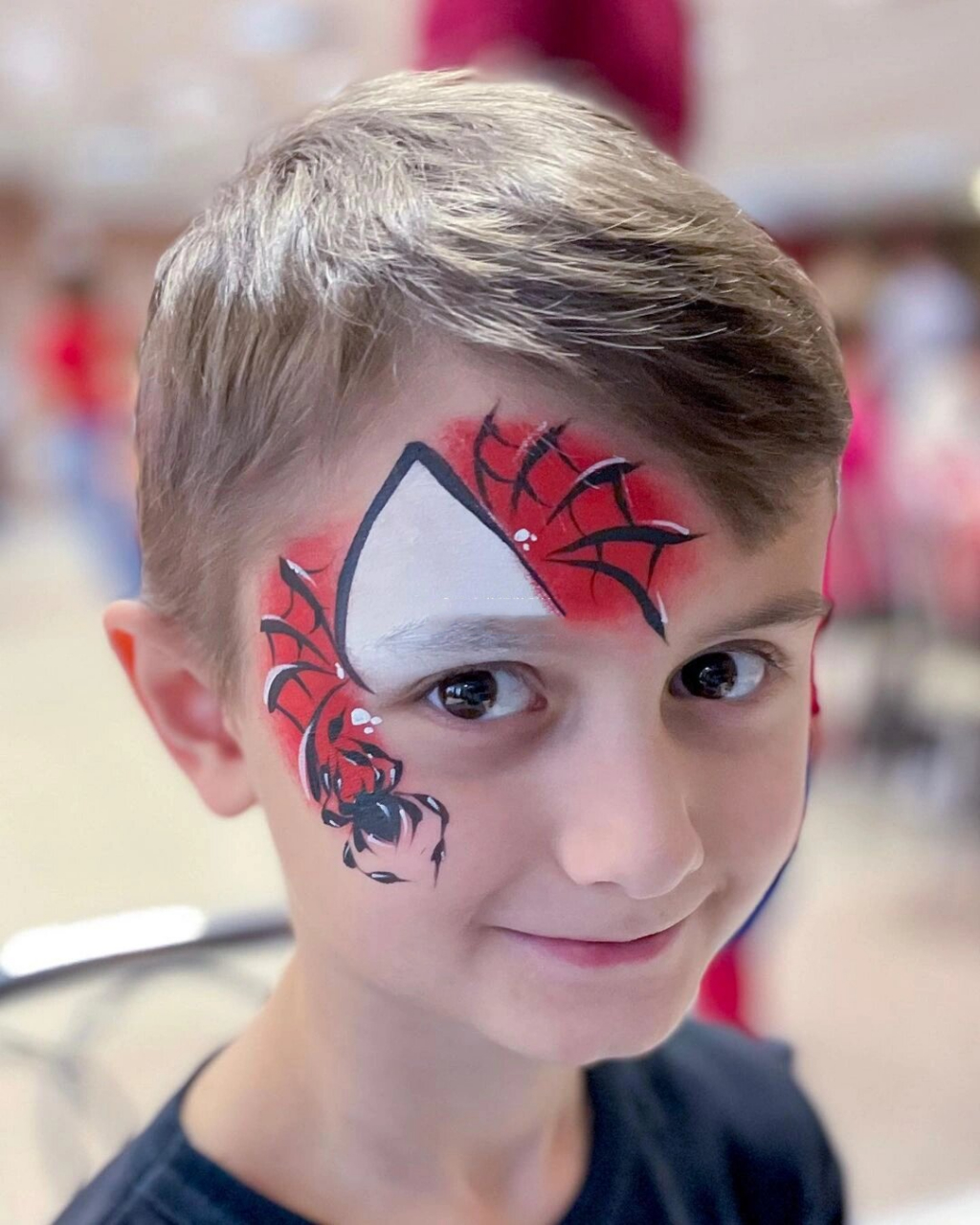 儿童面部彩绘,蜘蛛图片分享