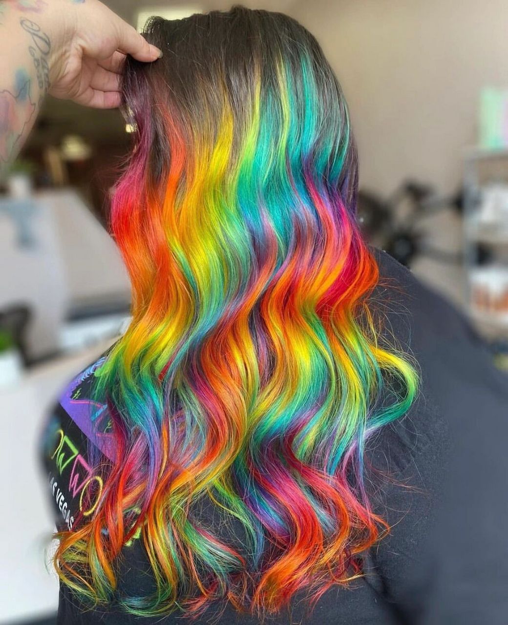 96把好心情戴在头上0615 发色欣赏98 绚丽夺目的彩虹发色96