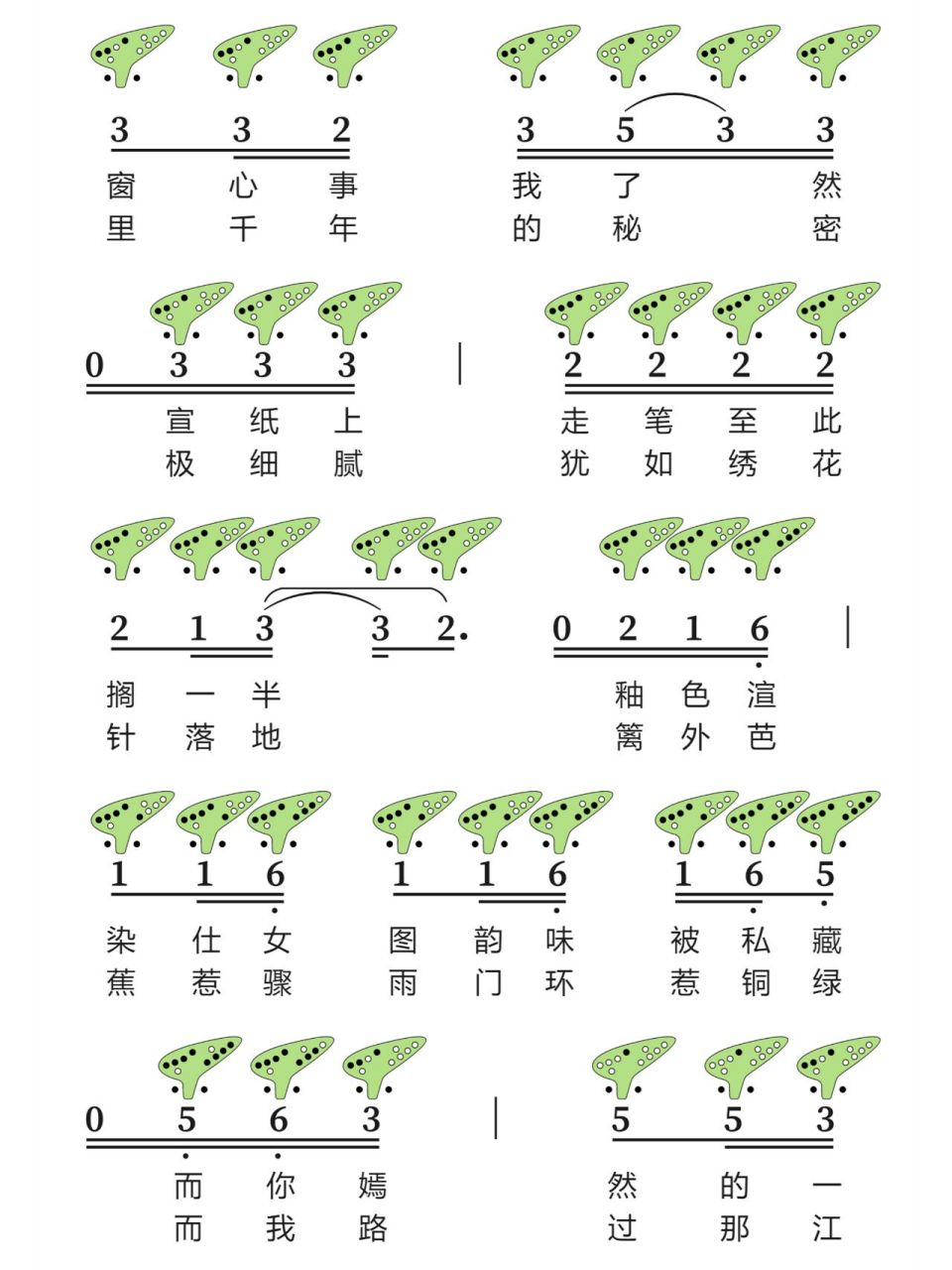 青花瓷笛子曲谱图片