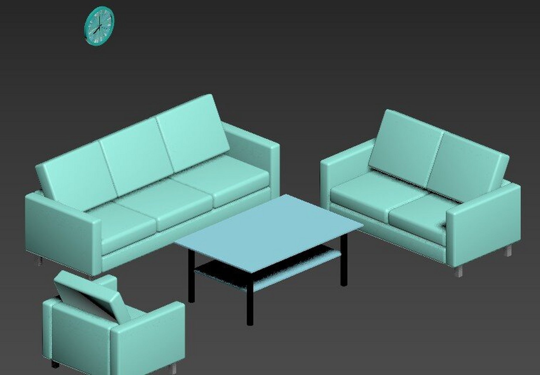 3d建模——沙发茶几 建模日常打卡 客厅的沙发茶几 表