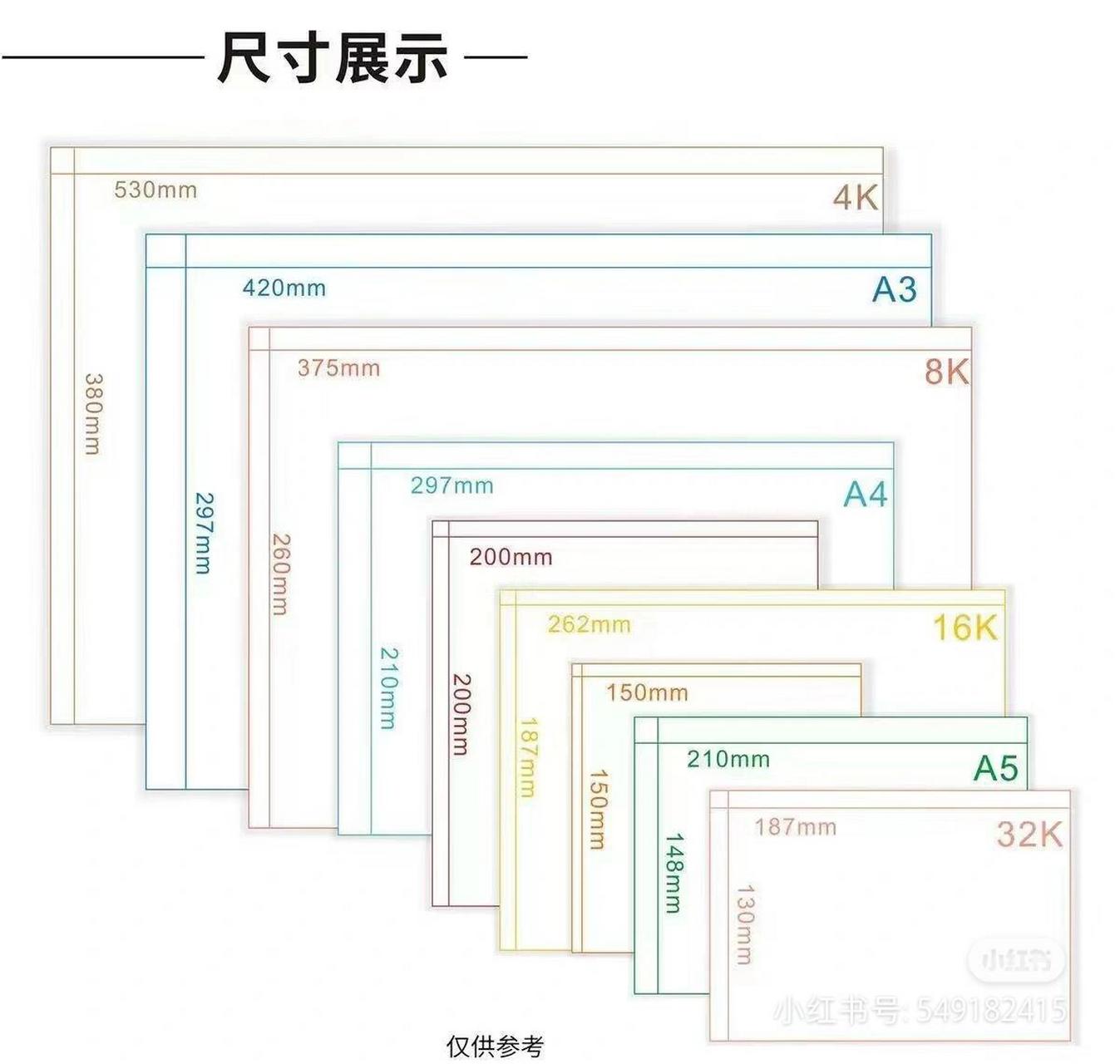 封面纸尺寸图片