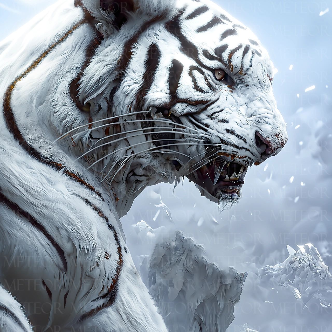 四象神兽|白虎,超高清版,附原始图98 原始图其实也是百来张里面精挑