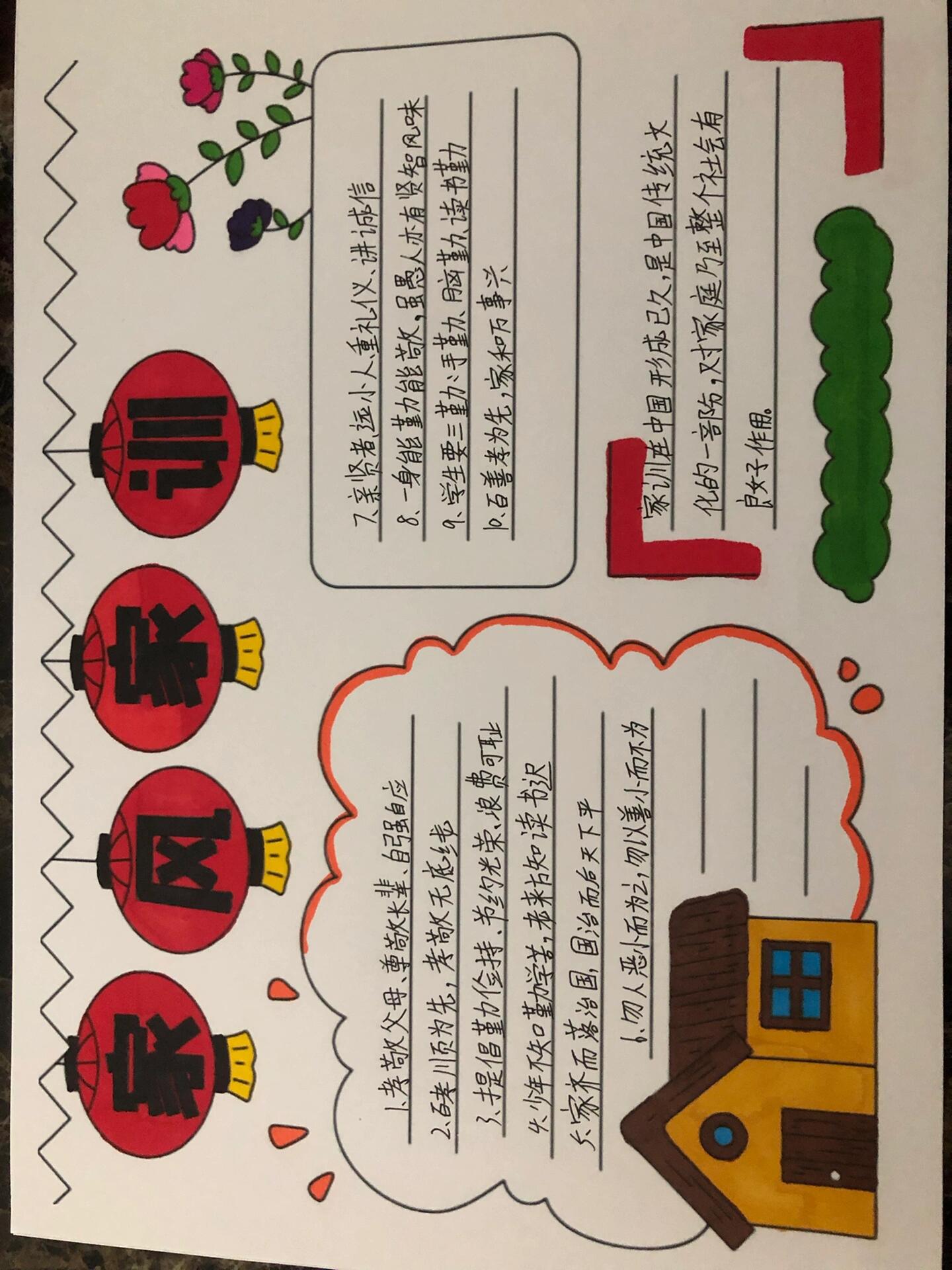 家风家训手抄报