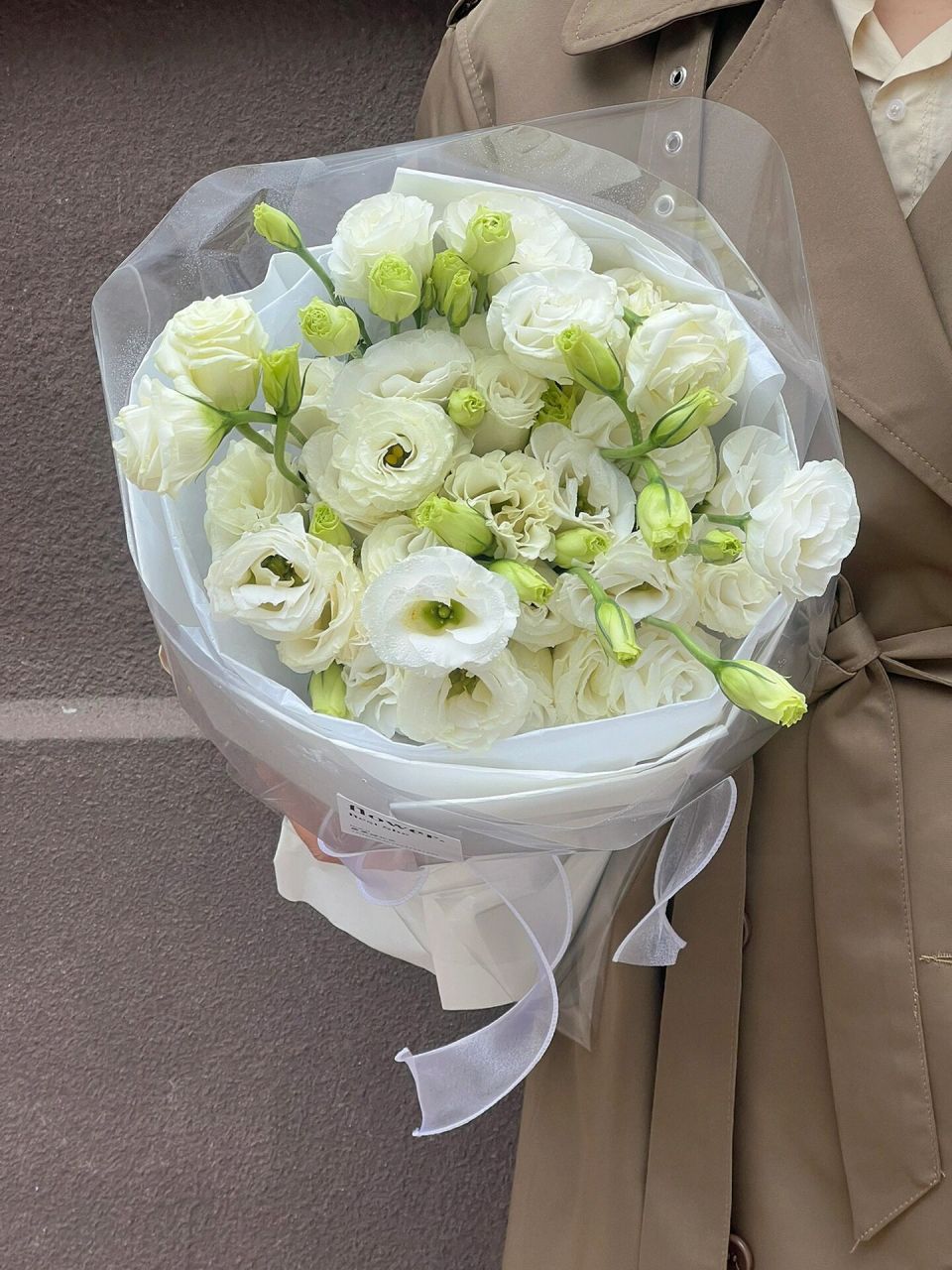 吉安花店/洋桔梗花束/妈妈送闺女的花束98 白色洋桔梗的花语:纯洁