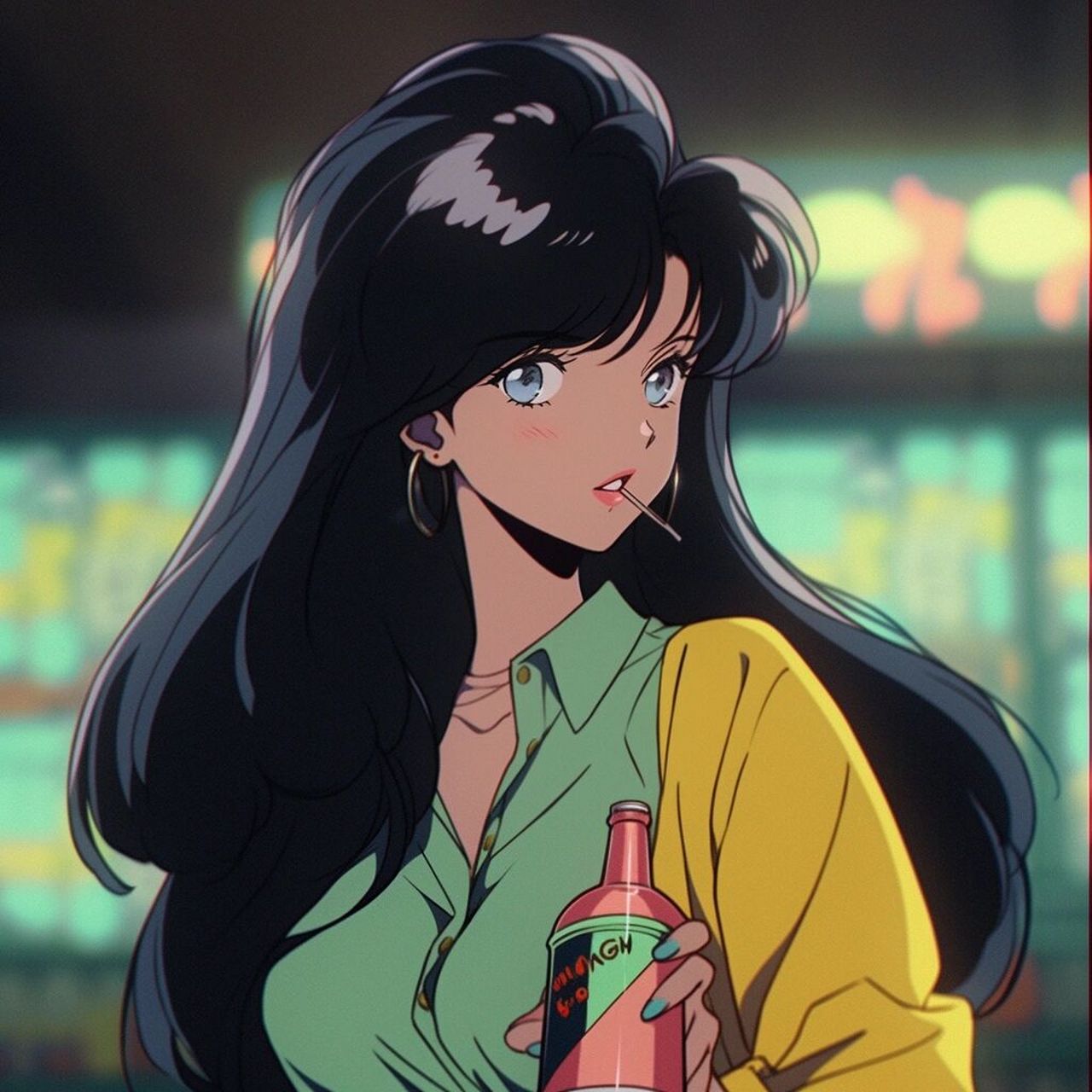 一组精选复古苏打女孩|旧漫头像|midjourney