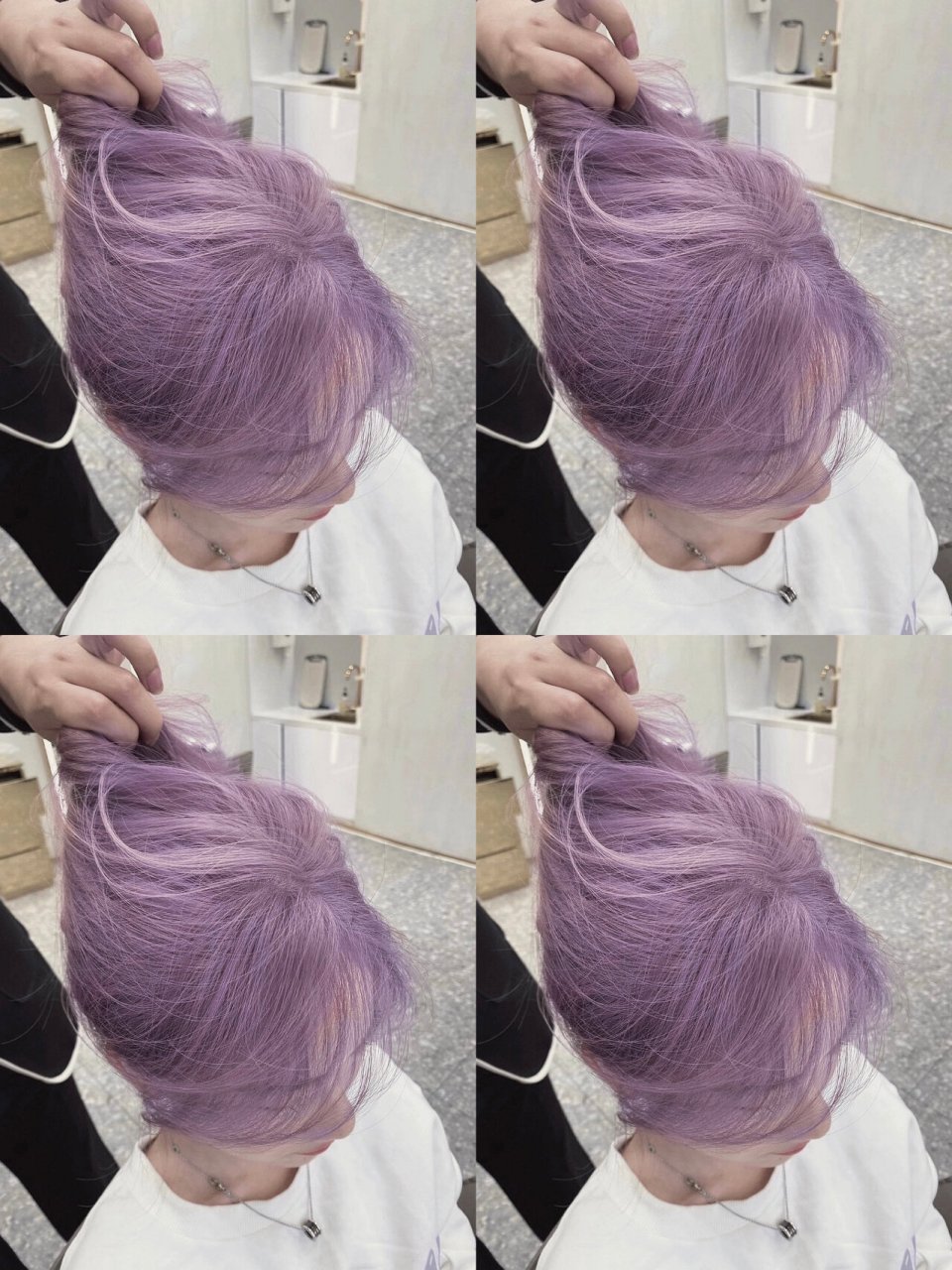 显白到发光的高级感发色 香芋紫灰色 2021爆款热搜网红发色,香芋紫发